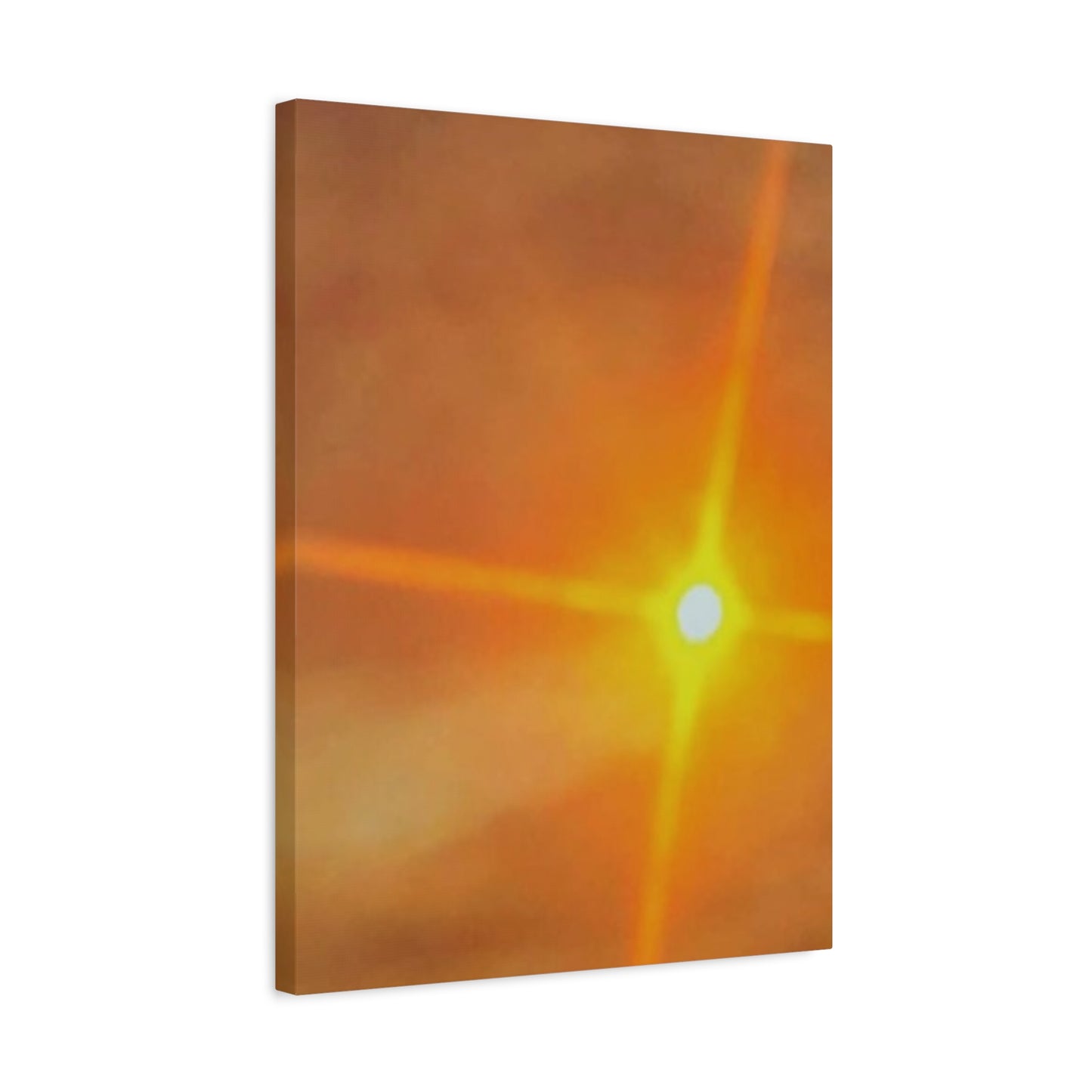 Sunburst Sunset Canvas Print — Warm Abstract Wall Art