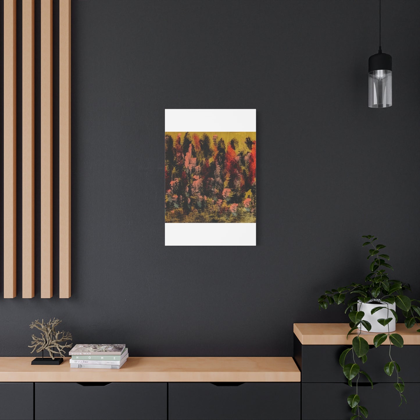 Autumn Forest Abstract — Matte Stretched Canvas