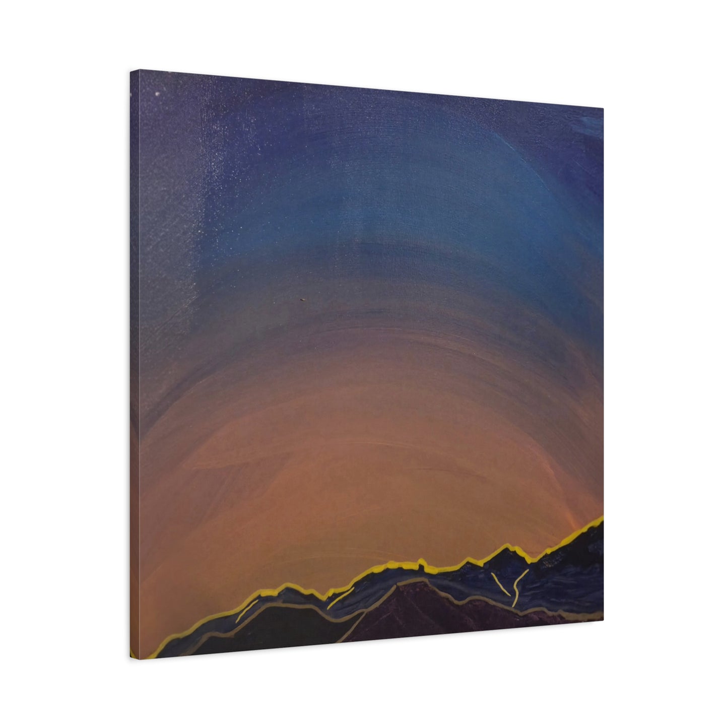 Sunset Mountain Canvas Wall Art - first light — Matte Stretched Landscape Print