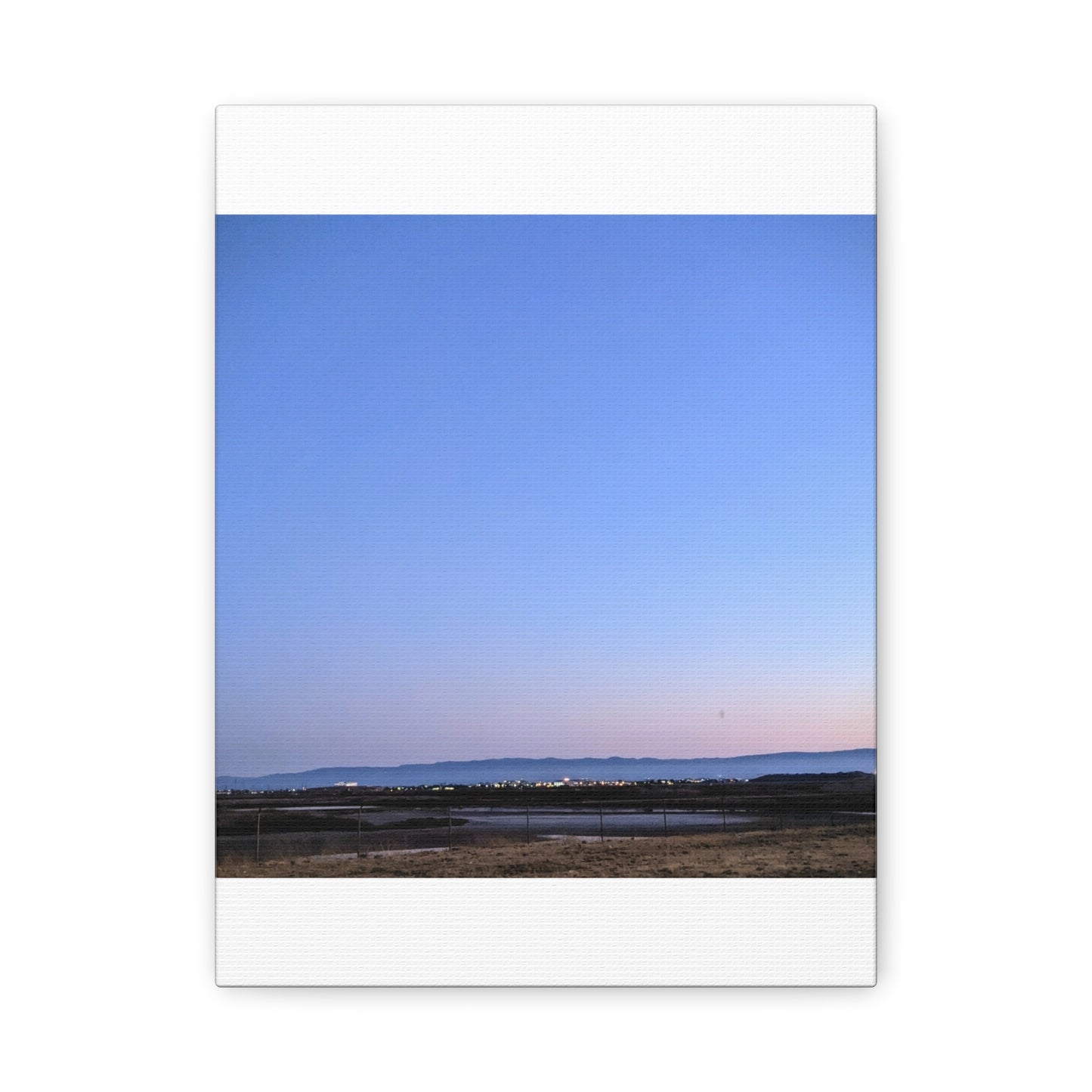 Serene Blue Horizon Matte Canvas Print — Stretched Wall Art
