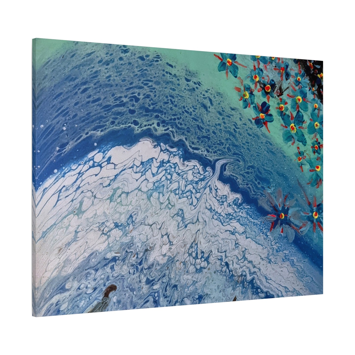 floetrol&flowers - Abstract Matte Canvas Print — Floral Accents Stretched Wall Art