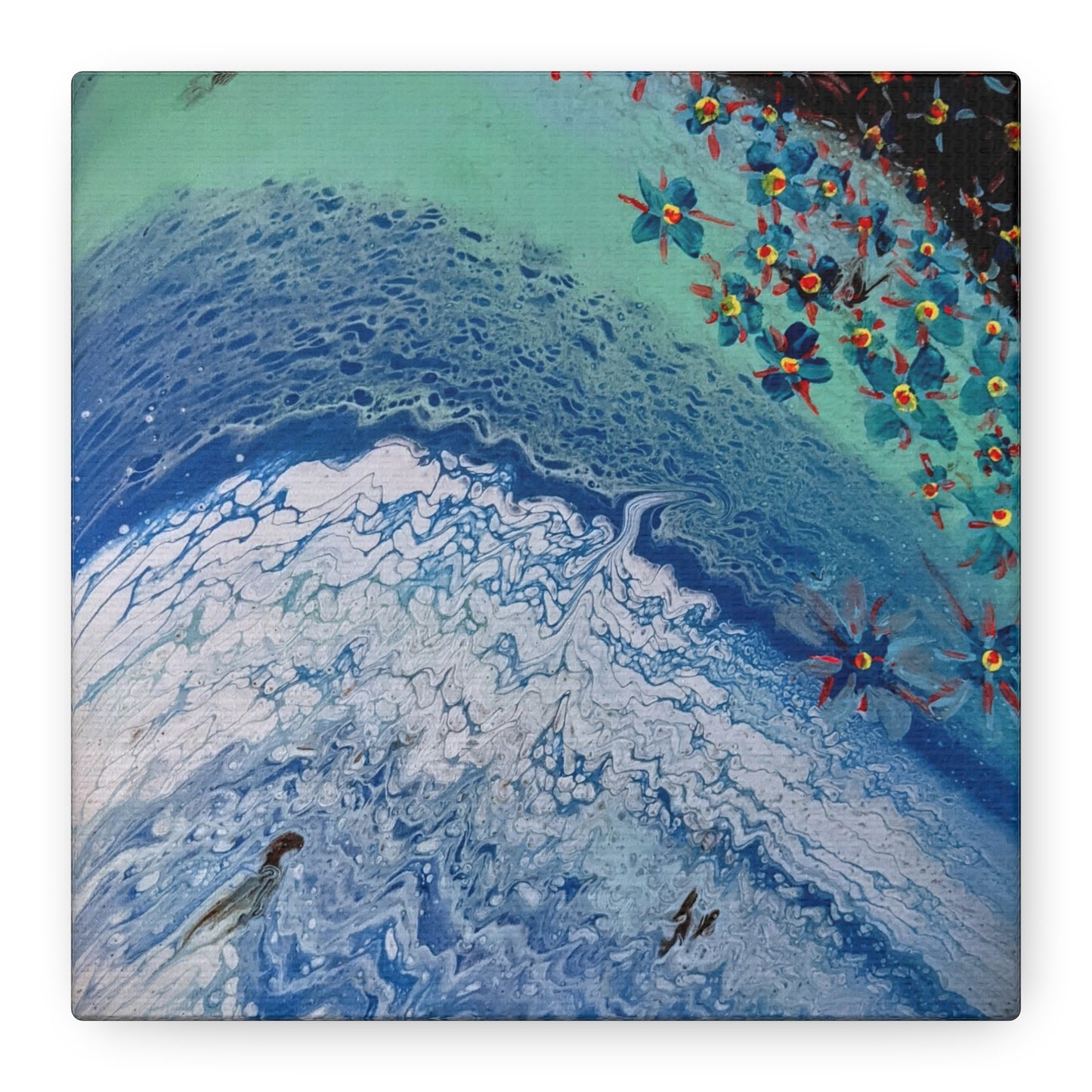 floetrol&flowers - Abstract Matte Canvas Print — Floral Accents Stretched Wall Art