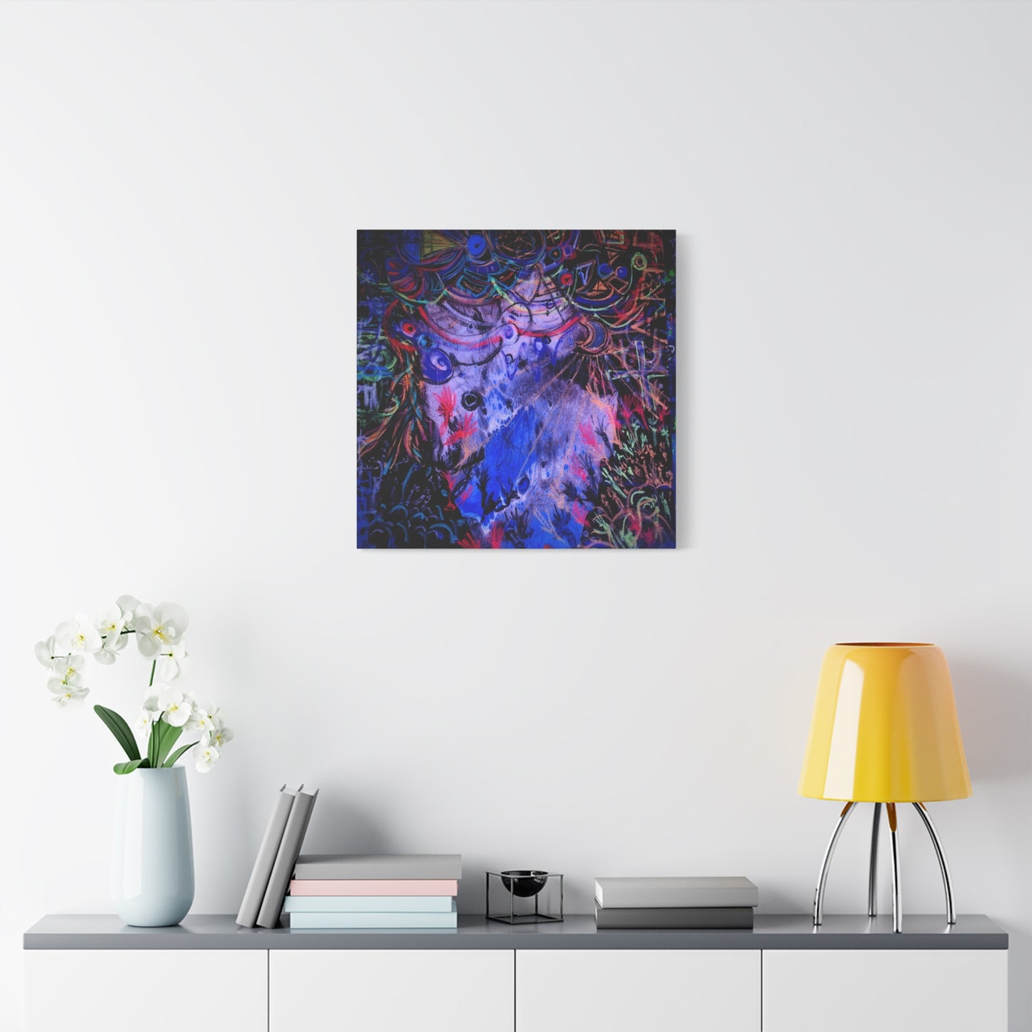 soul_extractions - Abstract Neon Canvas Art - Vibrant Psychedelic Wall Decor