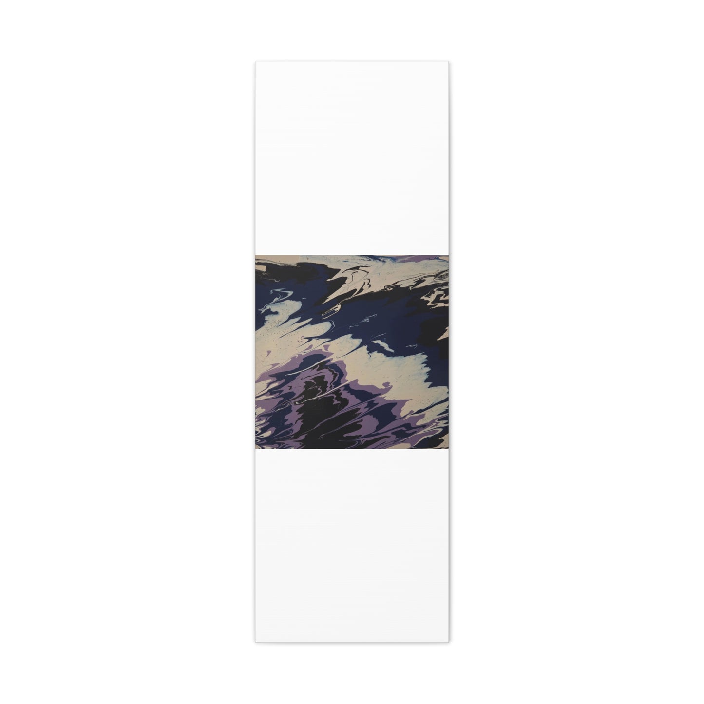 Abstract Navy & Lavender Wave Matte Stretched Canvas (1.25")