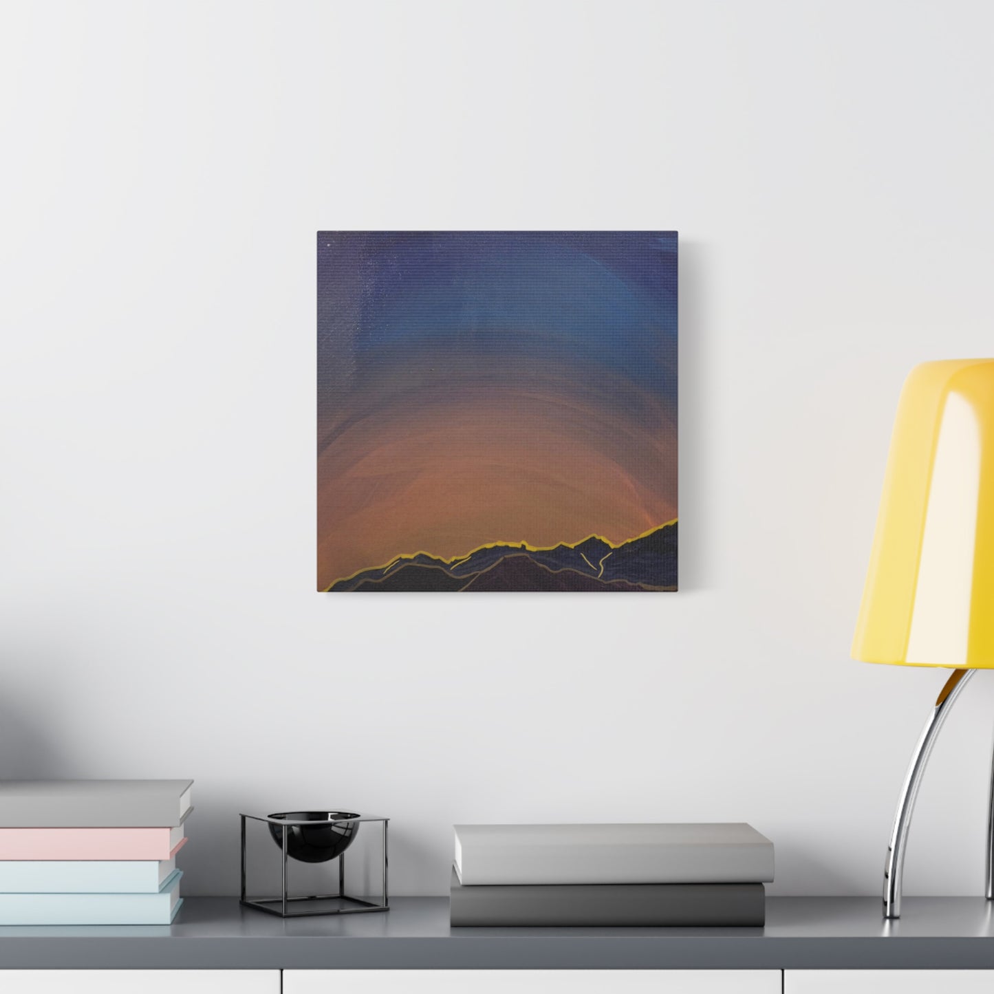 Sunset Mountain Canvas Wall Art - first light — Matte Stretched Landscape Print