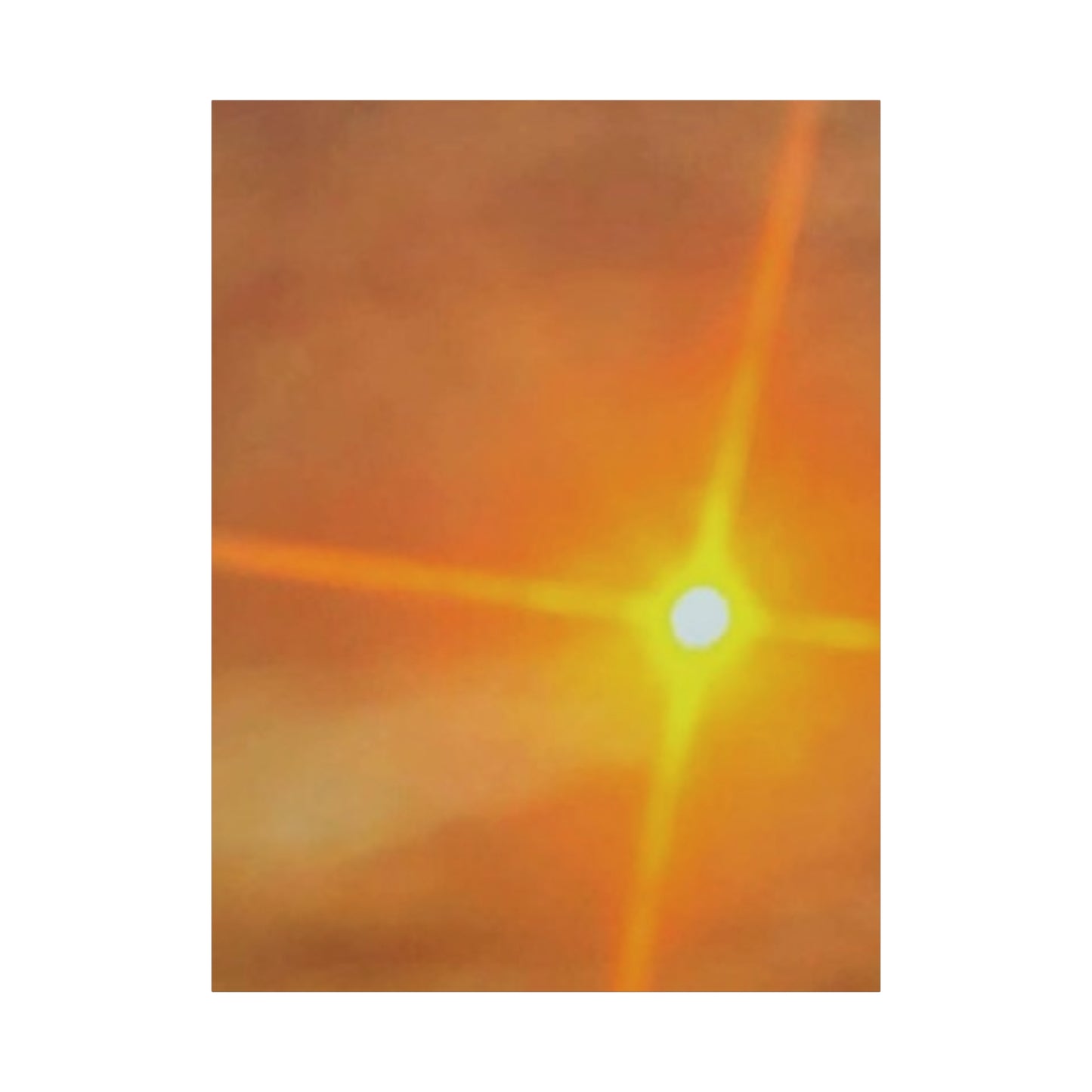 Sunburst Sunset Canvas Print — Warm Abstract Wall Art