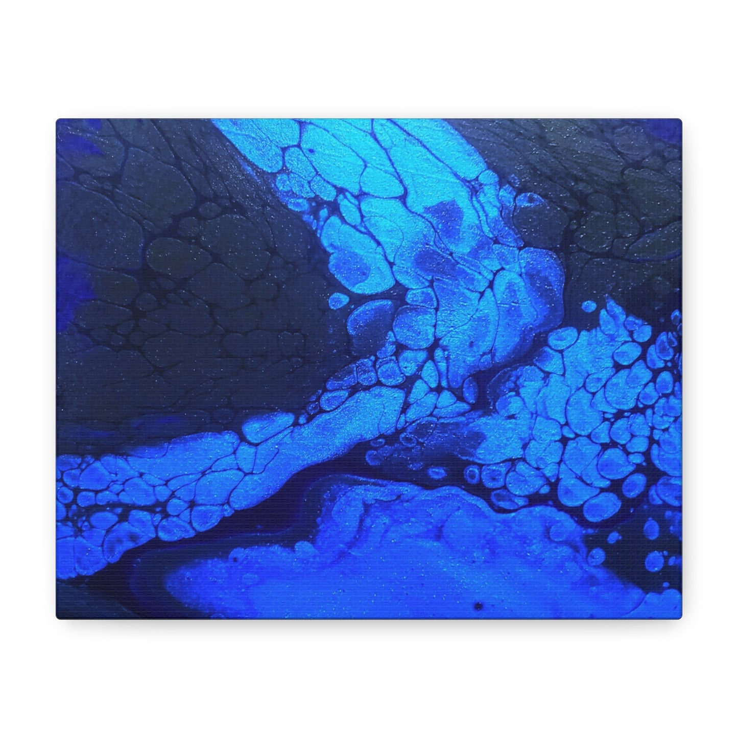 Abstract Blue Ocean Canvas Print — Matte Stretched Wall Art