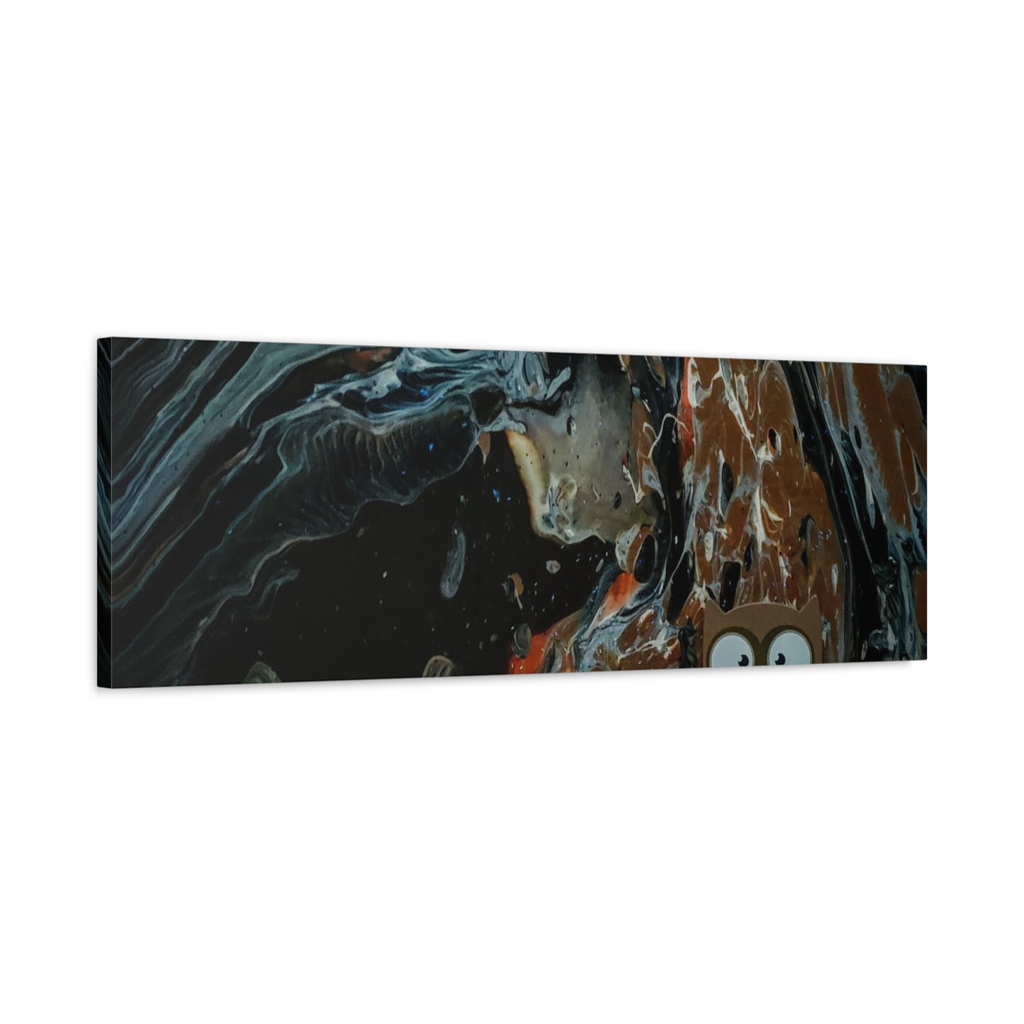 Abstract Swirl Owl Matte Canvas Print