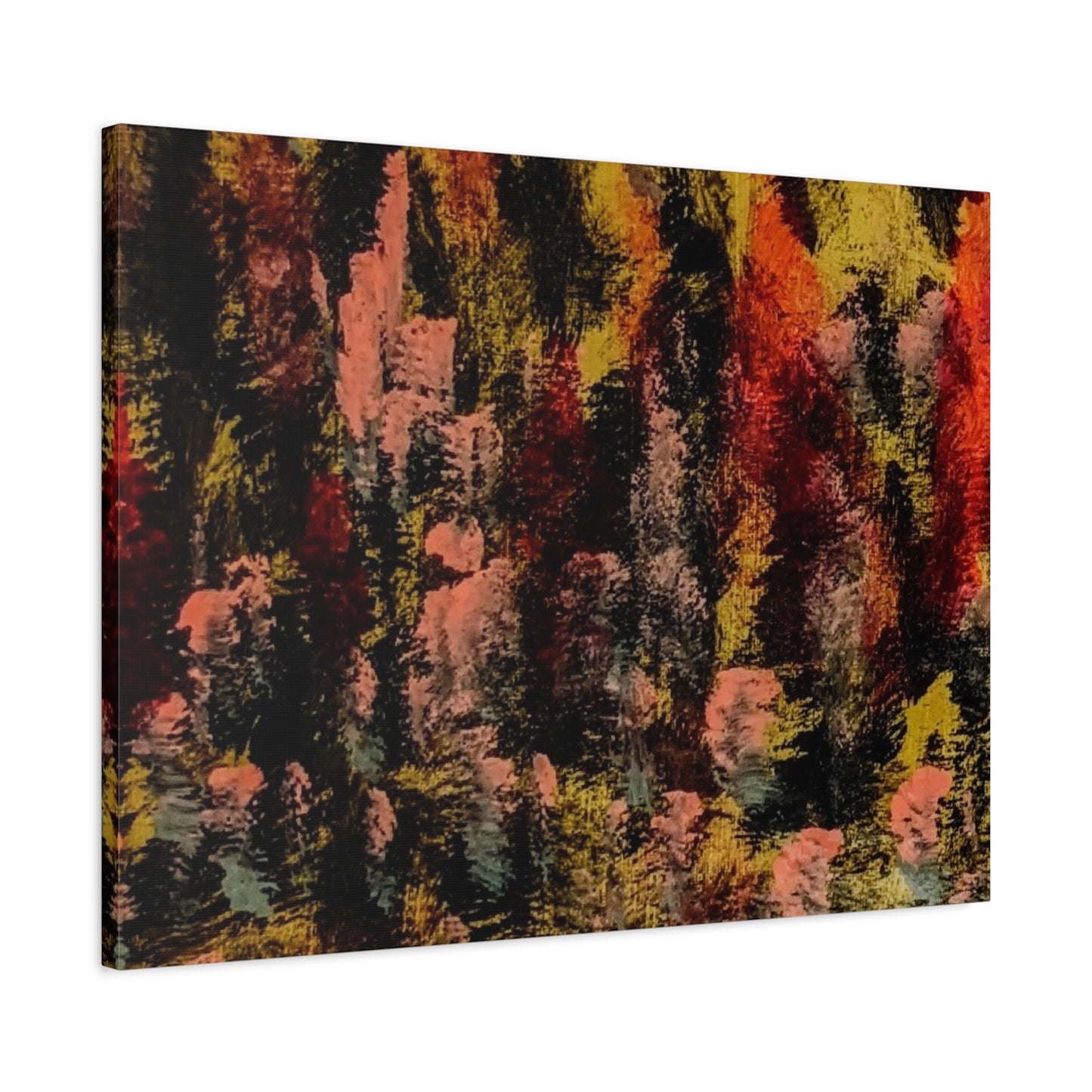 Autumn Forest Abstract — Matte Stretched Canvas
