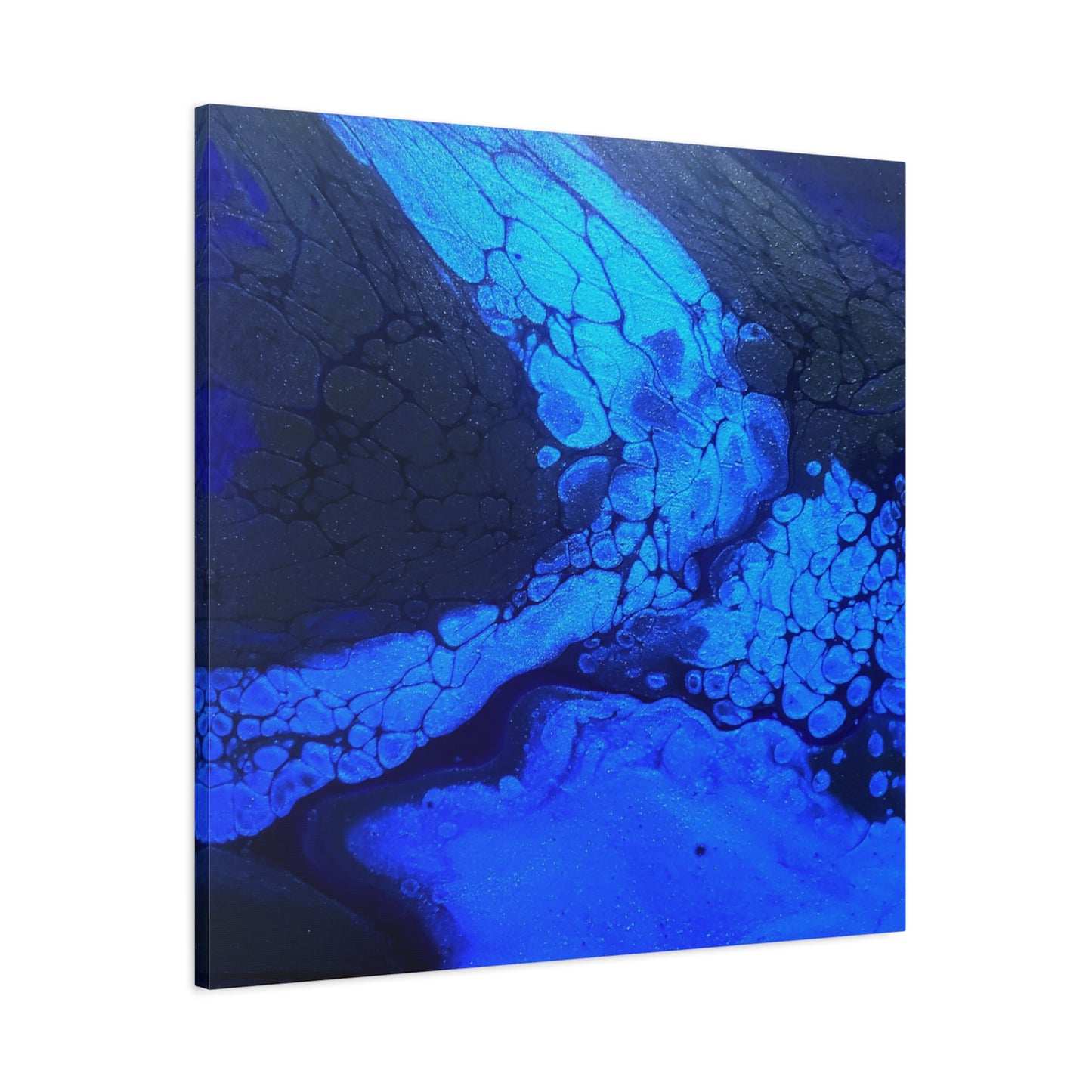 Abstract Blue Ocean Canvas Print — Matte Stretched Wall Art