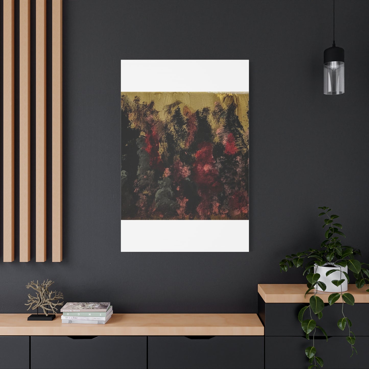 Autumn Forest Nightscape Matte Canvas Print — Stretched 1.25"