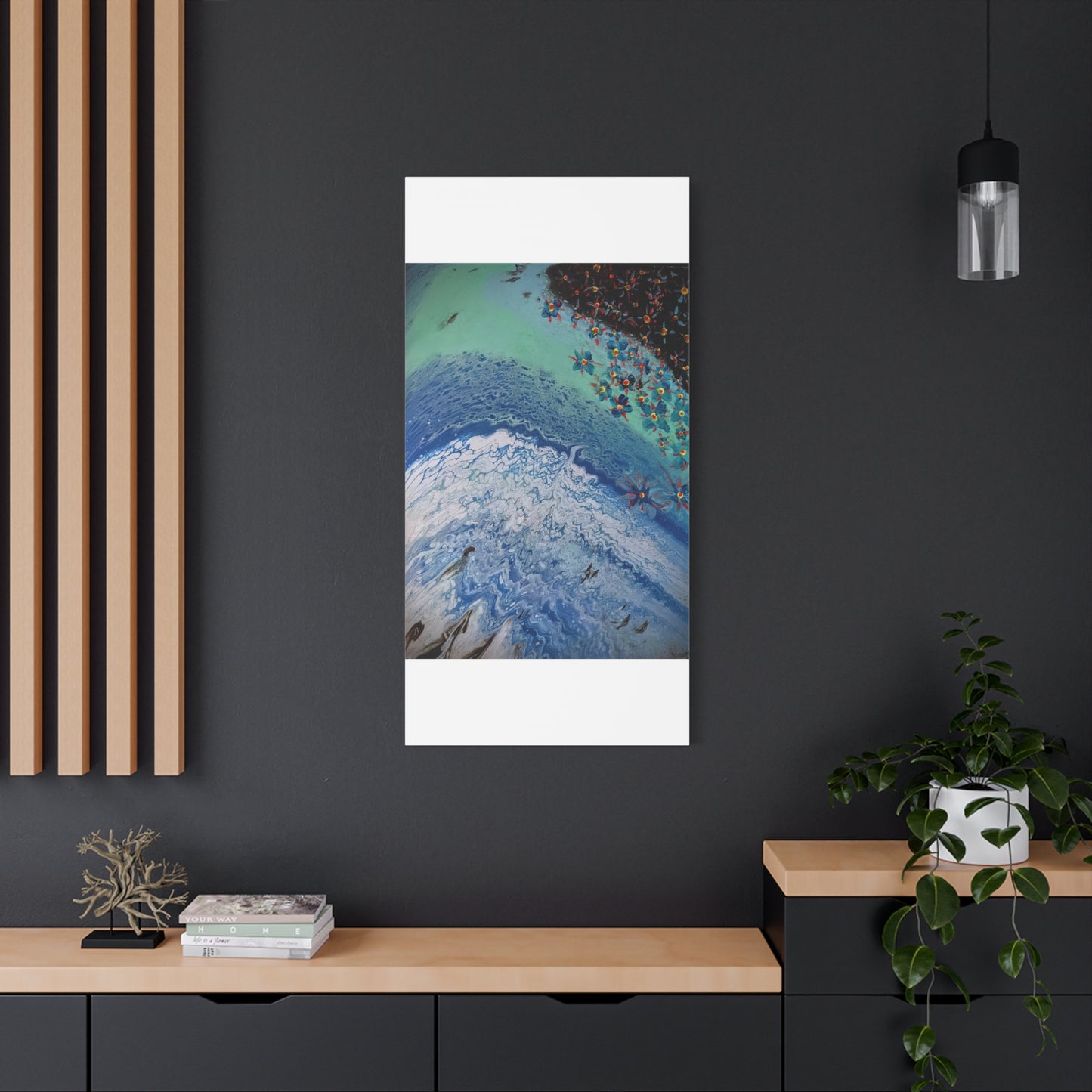 floetrol&flowers - Abstract Matte Canvas Print — Floral Accents Stretched Wall Art