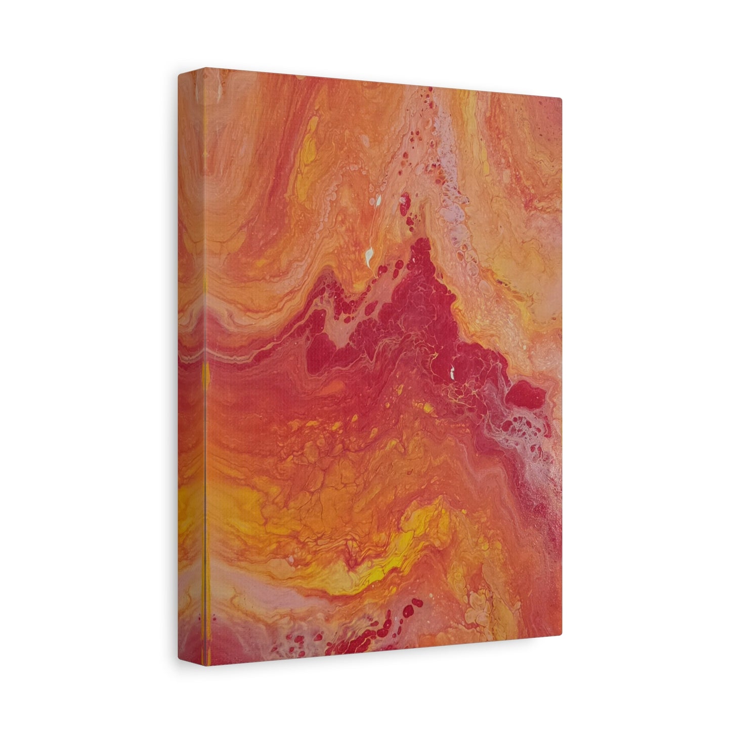 Abstract Pepto Popured - Sunset Swirl Matte Canvas Art - Stretched 1.25"