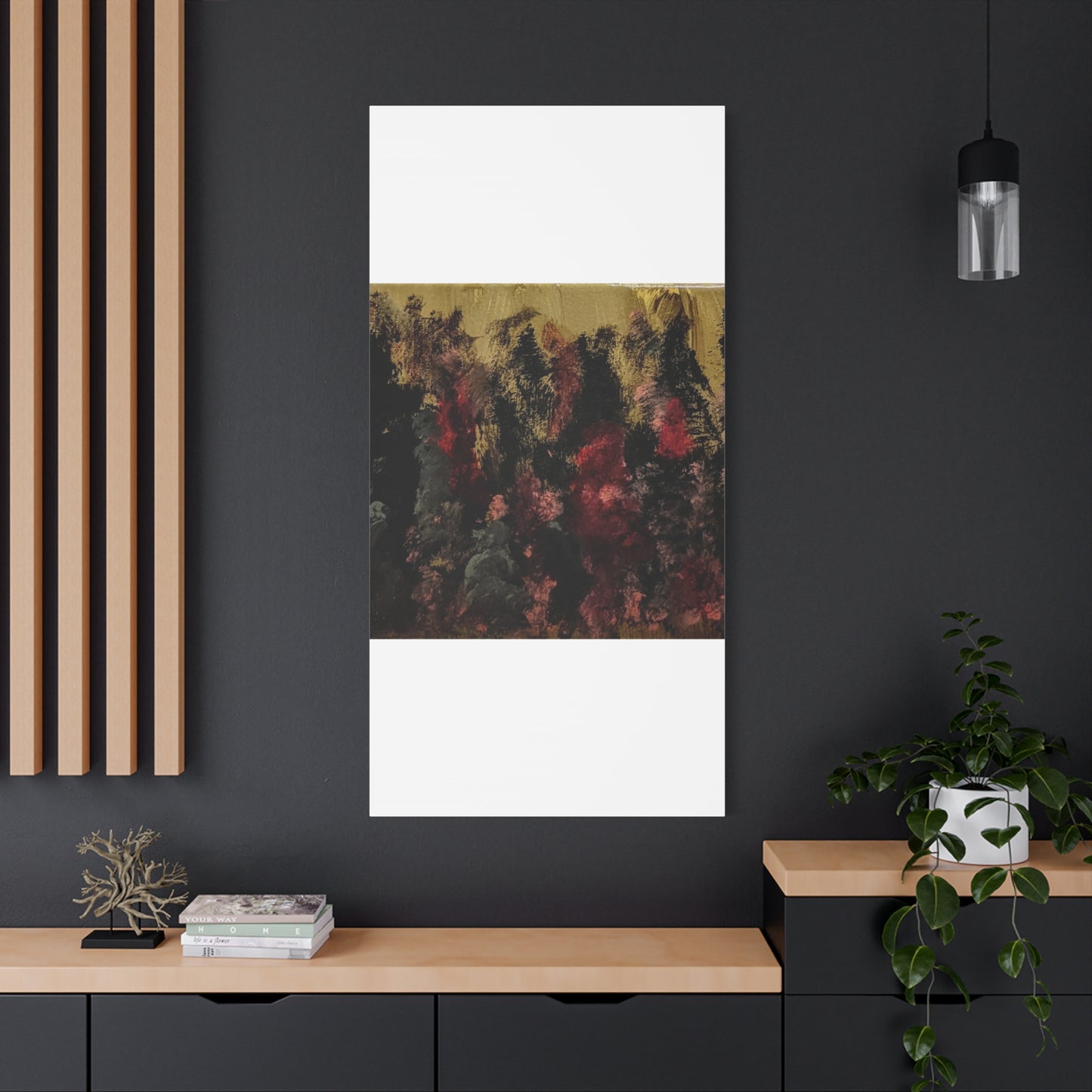 Autumn Forest Nightscape Matte Canvas Print — Stretched 1.25"
