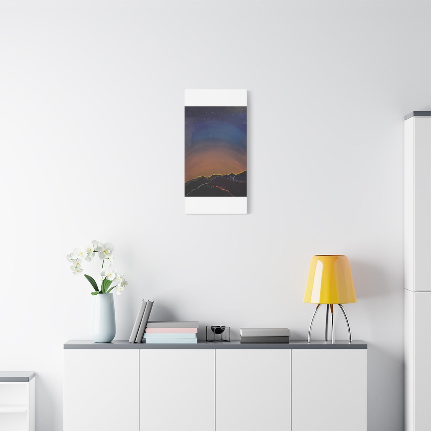 Sunset Mountain Canvas Wall Art - first light — Matte Stretched Landscape Print