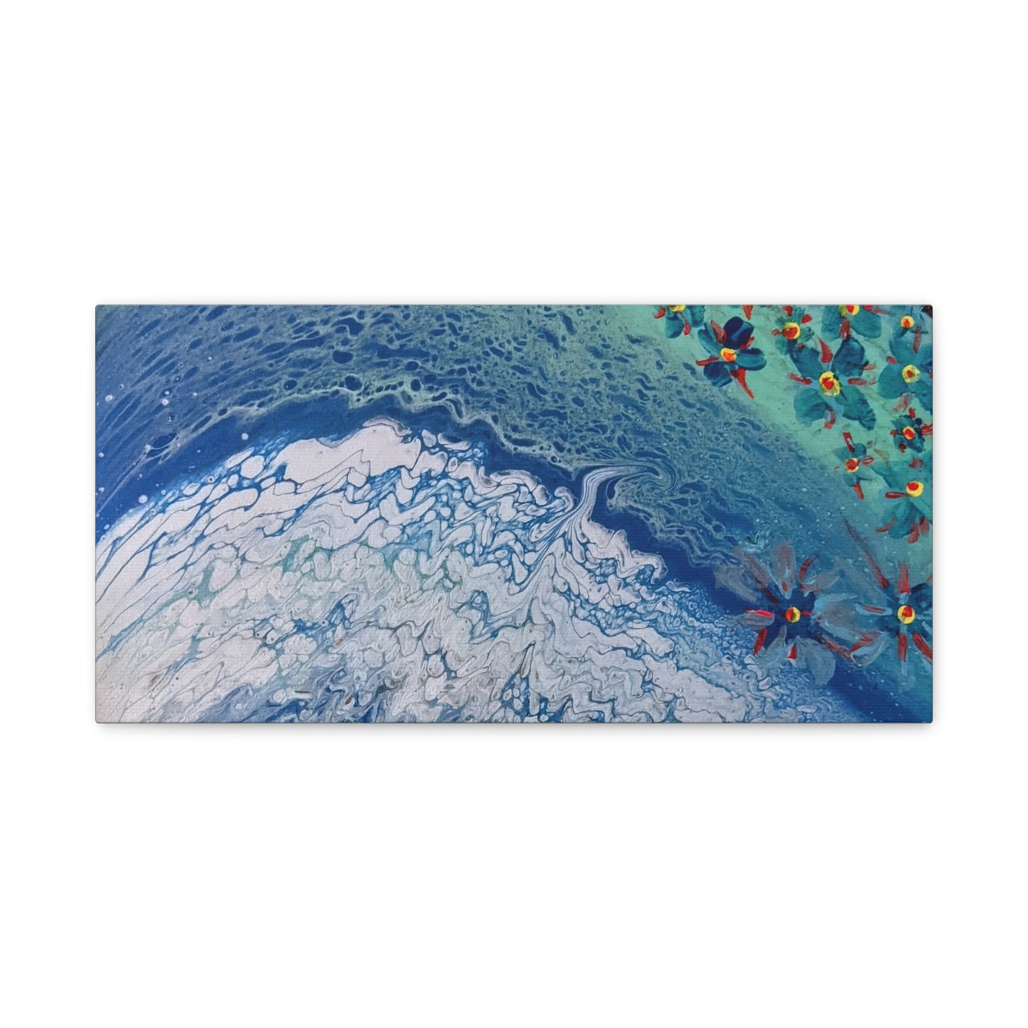 floetrol&flowers - Abstract Matte Canvas Print — Floral Accents Stretched Wall Art