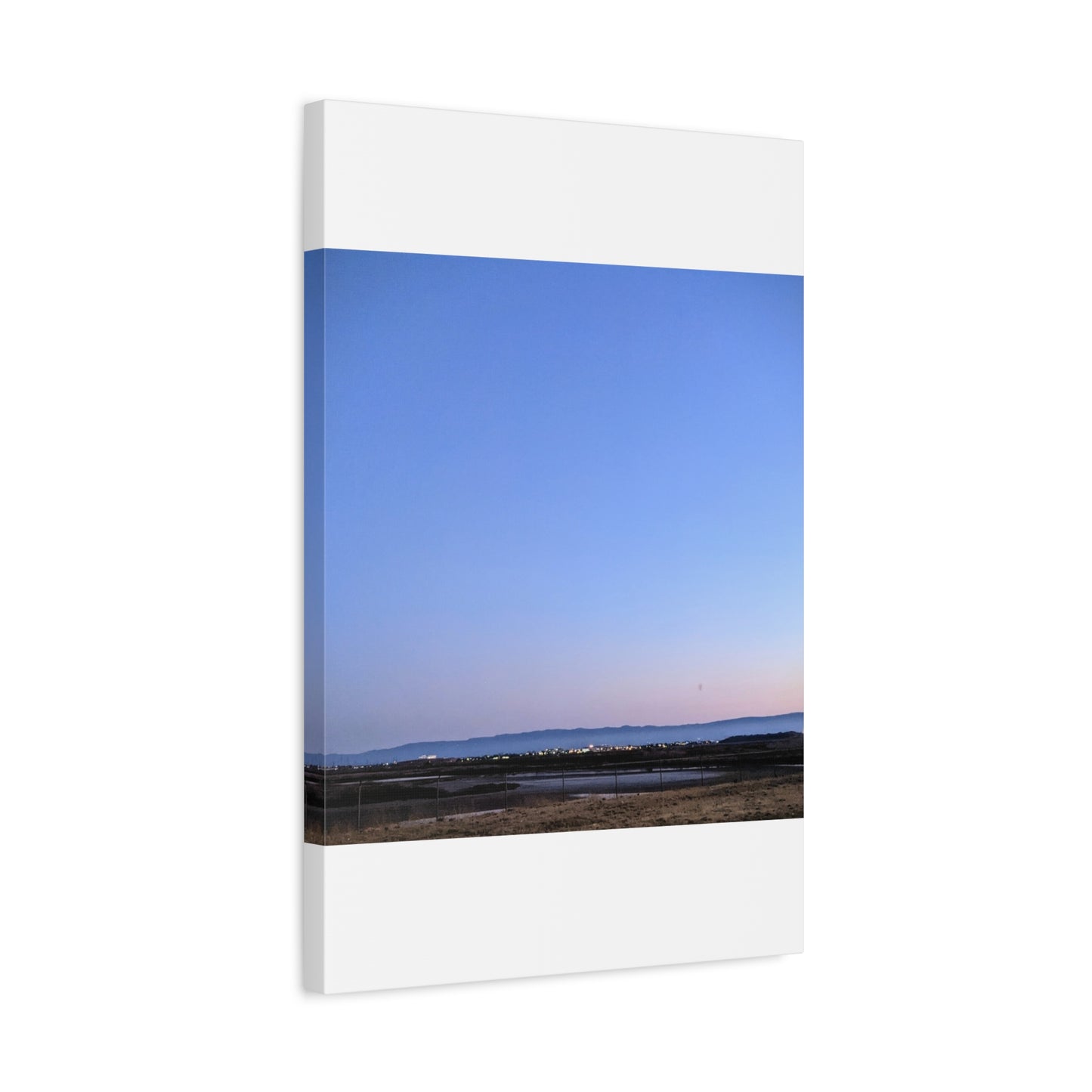 Serene Blue Horizon Matte Canvas Print — Stretched Wall Art