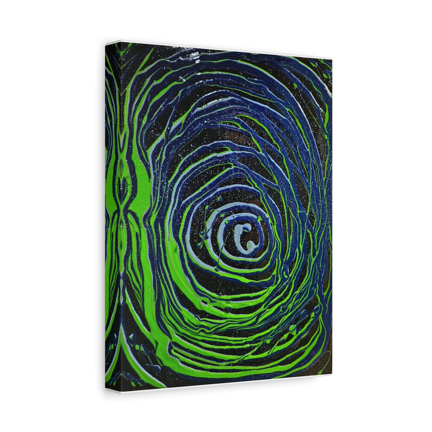Abstract Green Swirl Matte Canvas Art — Stretched 1.25" Wall Décor