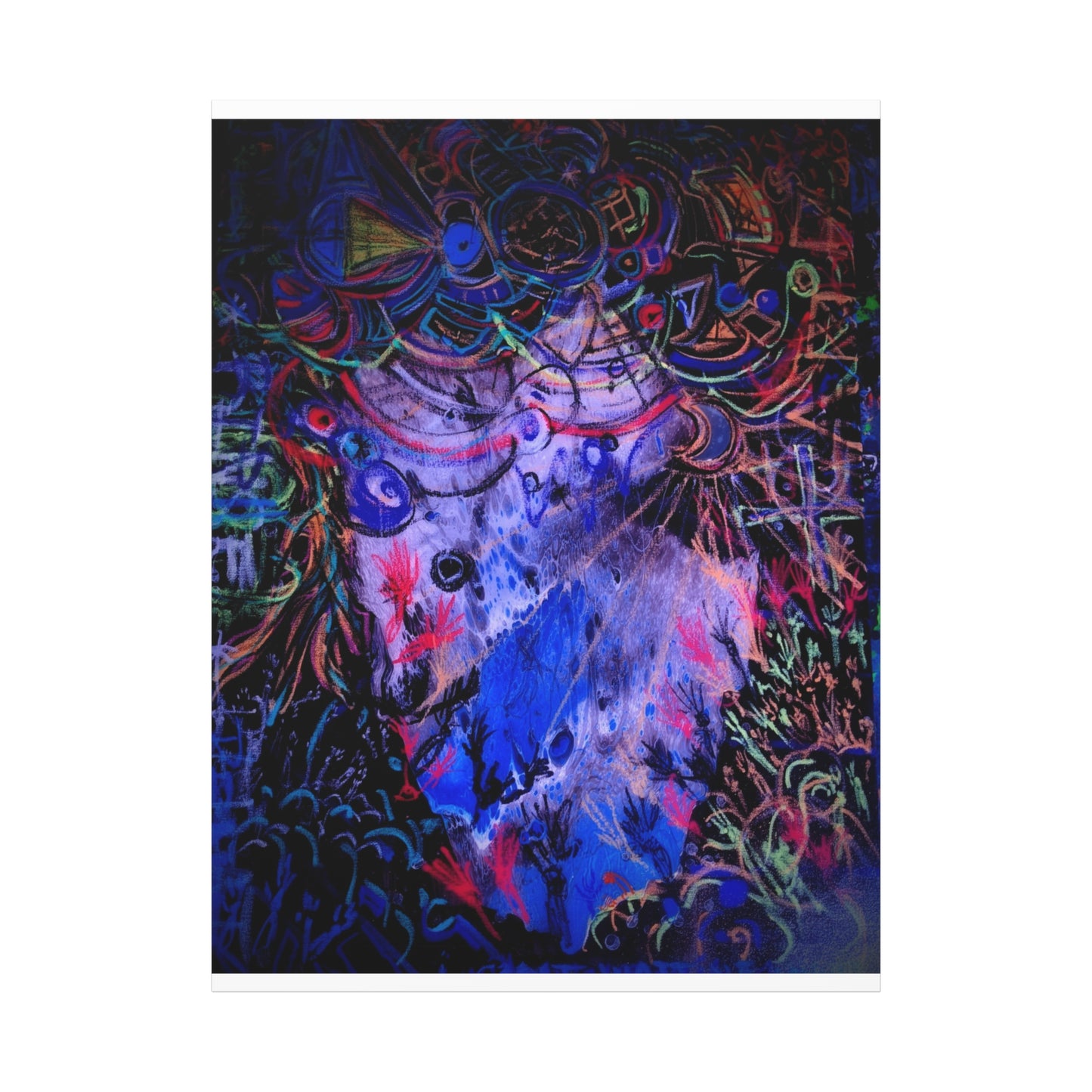soul_extractions - Abstract Neon Canvas Art - Vibrant Psychedelic Wall Decor