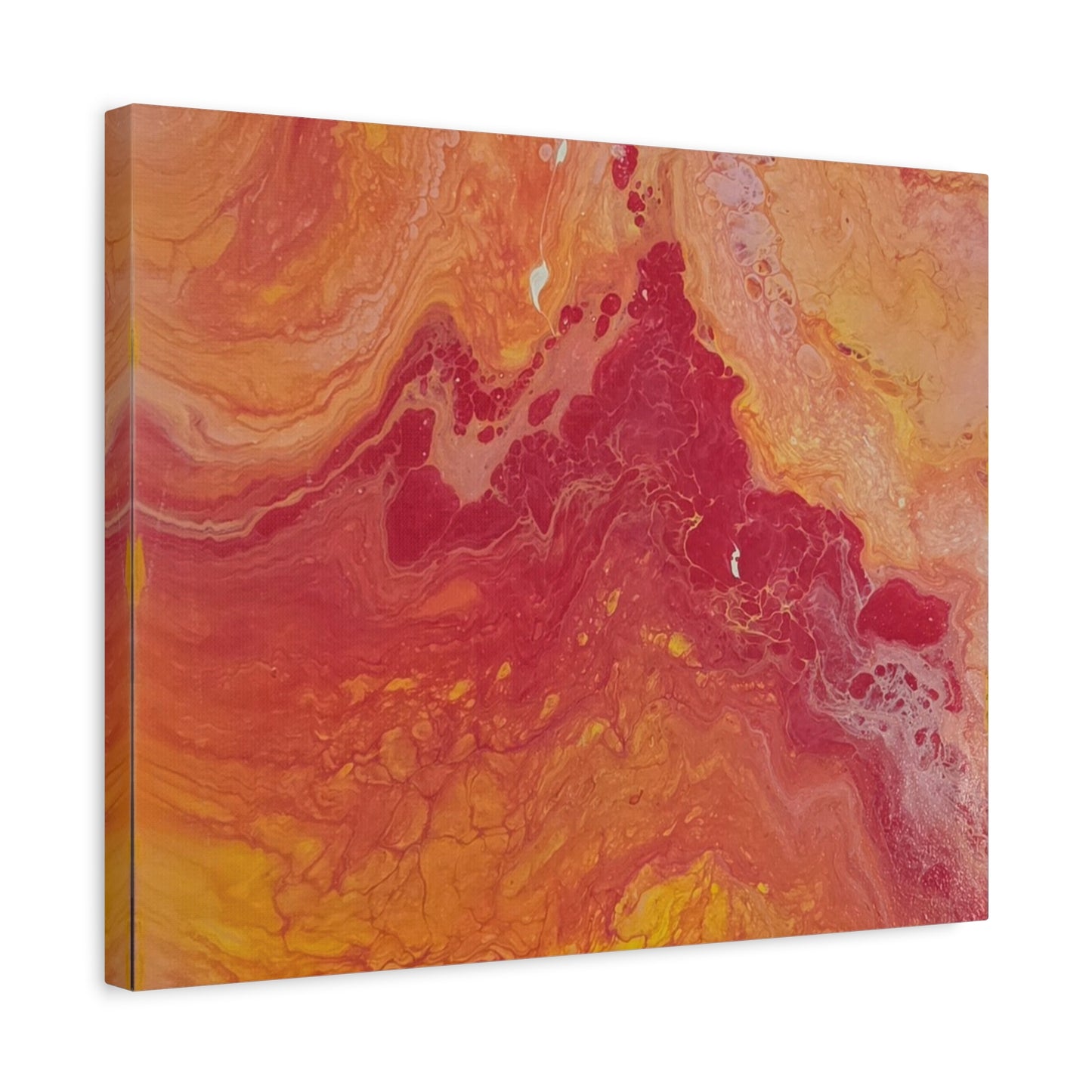Abstract Pepto Popured - Sunset Swirl Matte Canvas Art - Stretched 1.25"