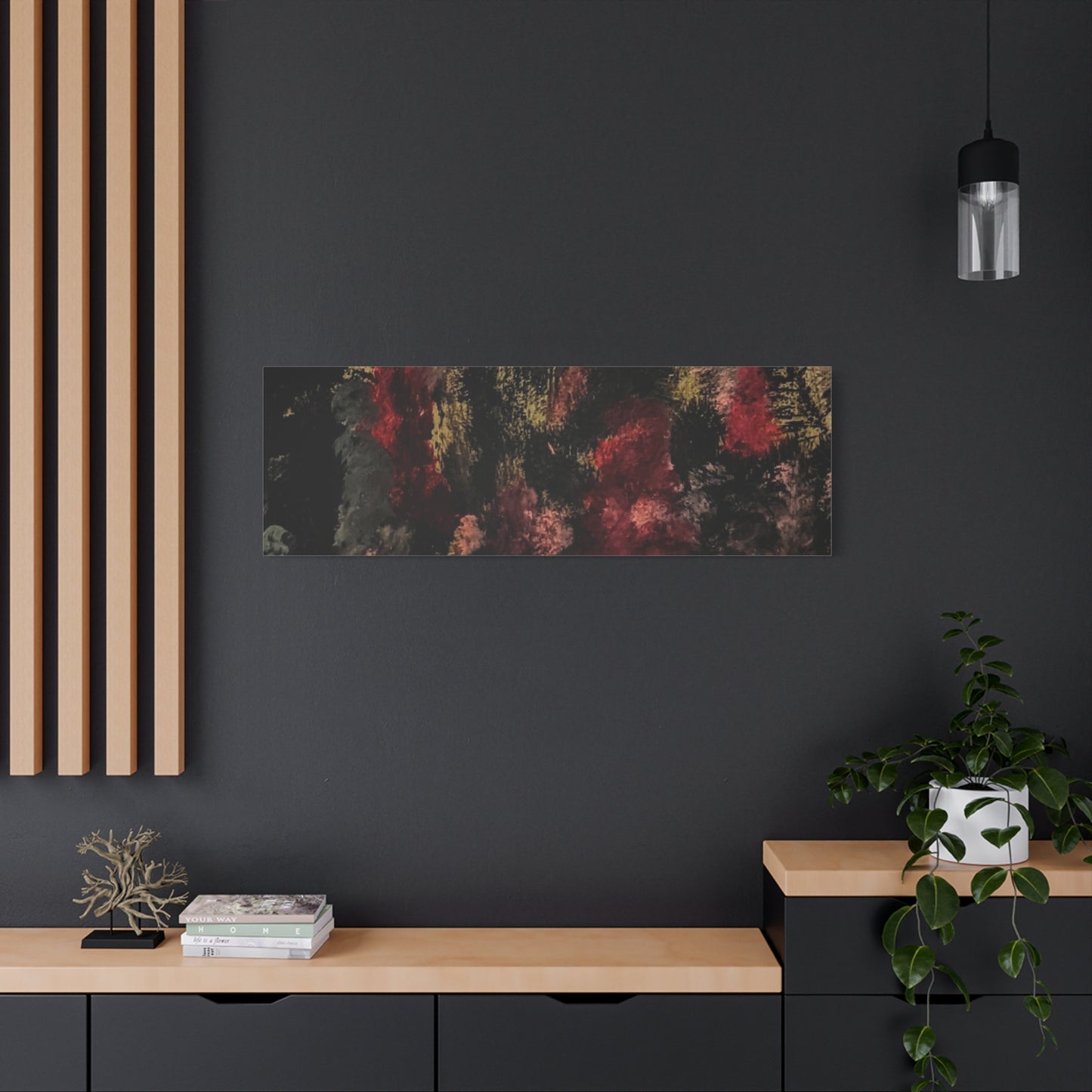 Autumn Forest Nightscape Matte Canvas Print — Stretched 1.25"