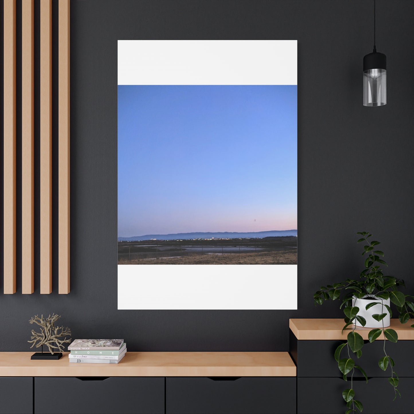 Serene Blue Horizon Matte Canvas Print — Stretched Wall Art