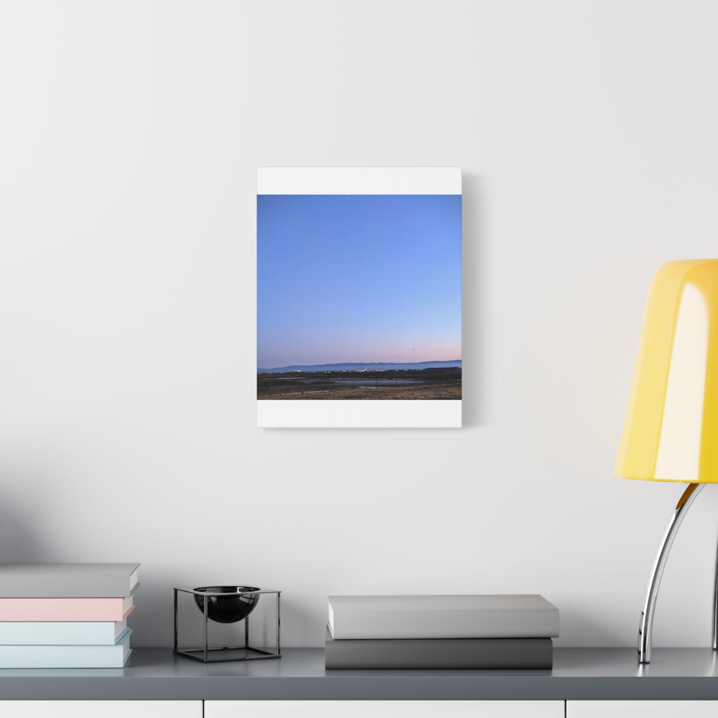 Serene Blue Horizon Matte Canvas Print — Stretched Wall Art