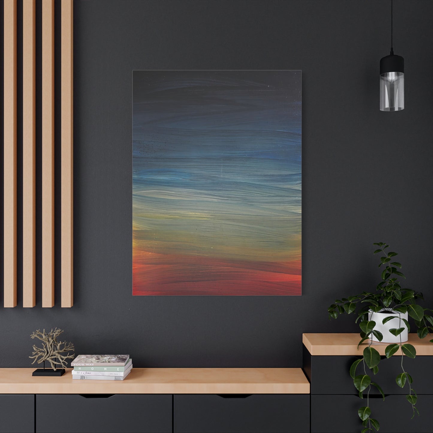 Abstract Coastal Sunset Canvas Print — Matte Stretched Wall Art