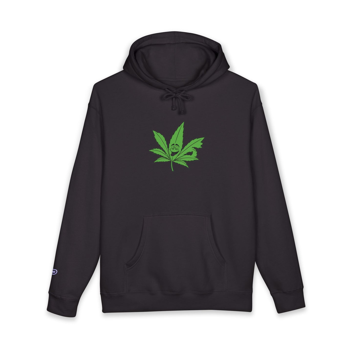 Cannabis Leaf Hoodie — Green Marijuana Leaf Graphic Pullover