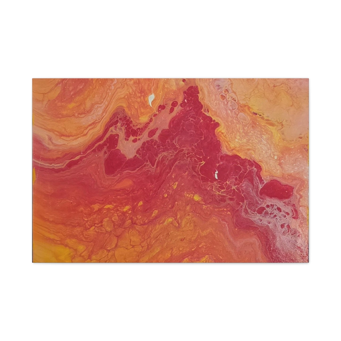 Abstract Pepto Popured - Sunset Swirl Matte Canvas Art - Stretched 1.25"