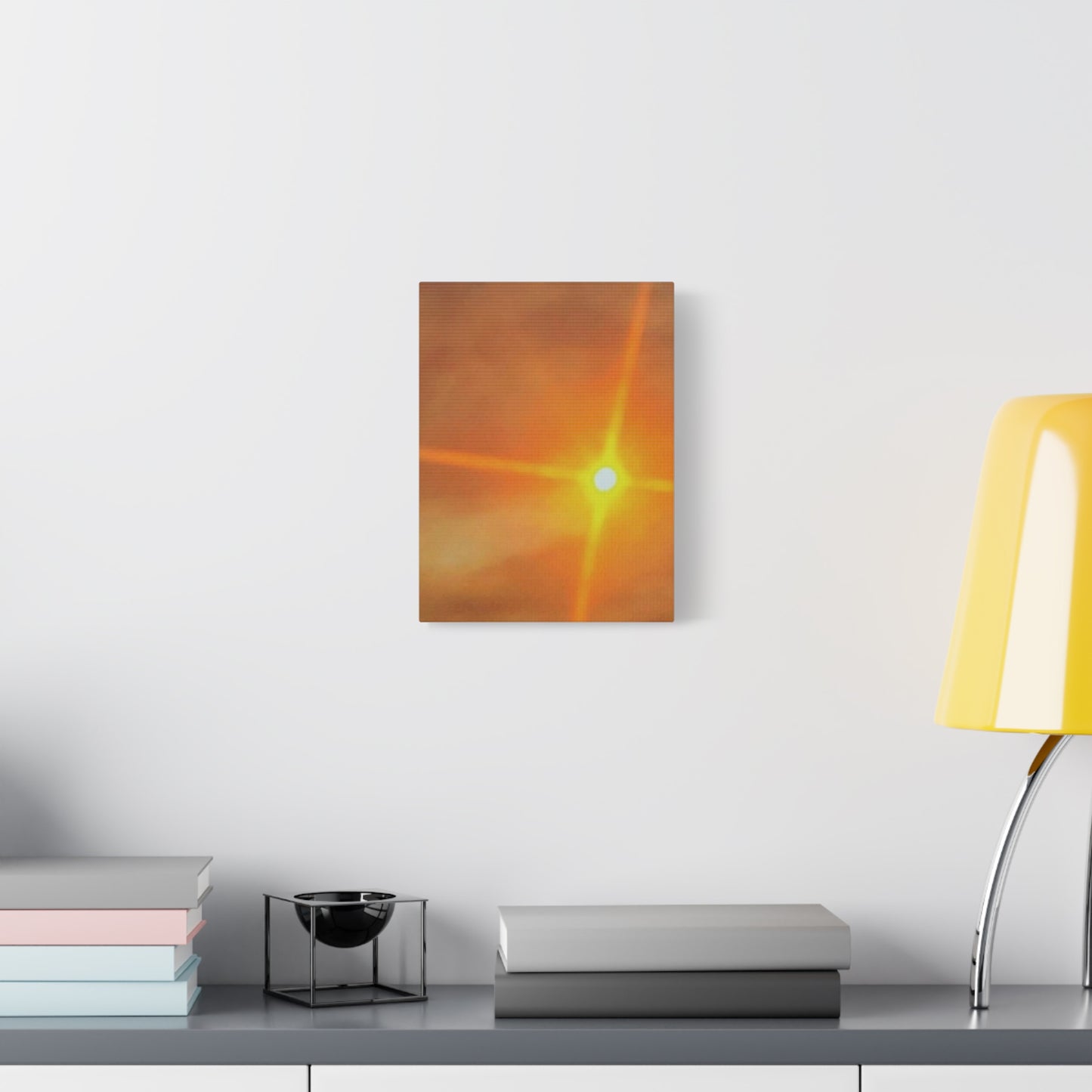 Sunburst Sunset Canvas Print — Warm Abstract Wall Art