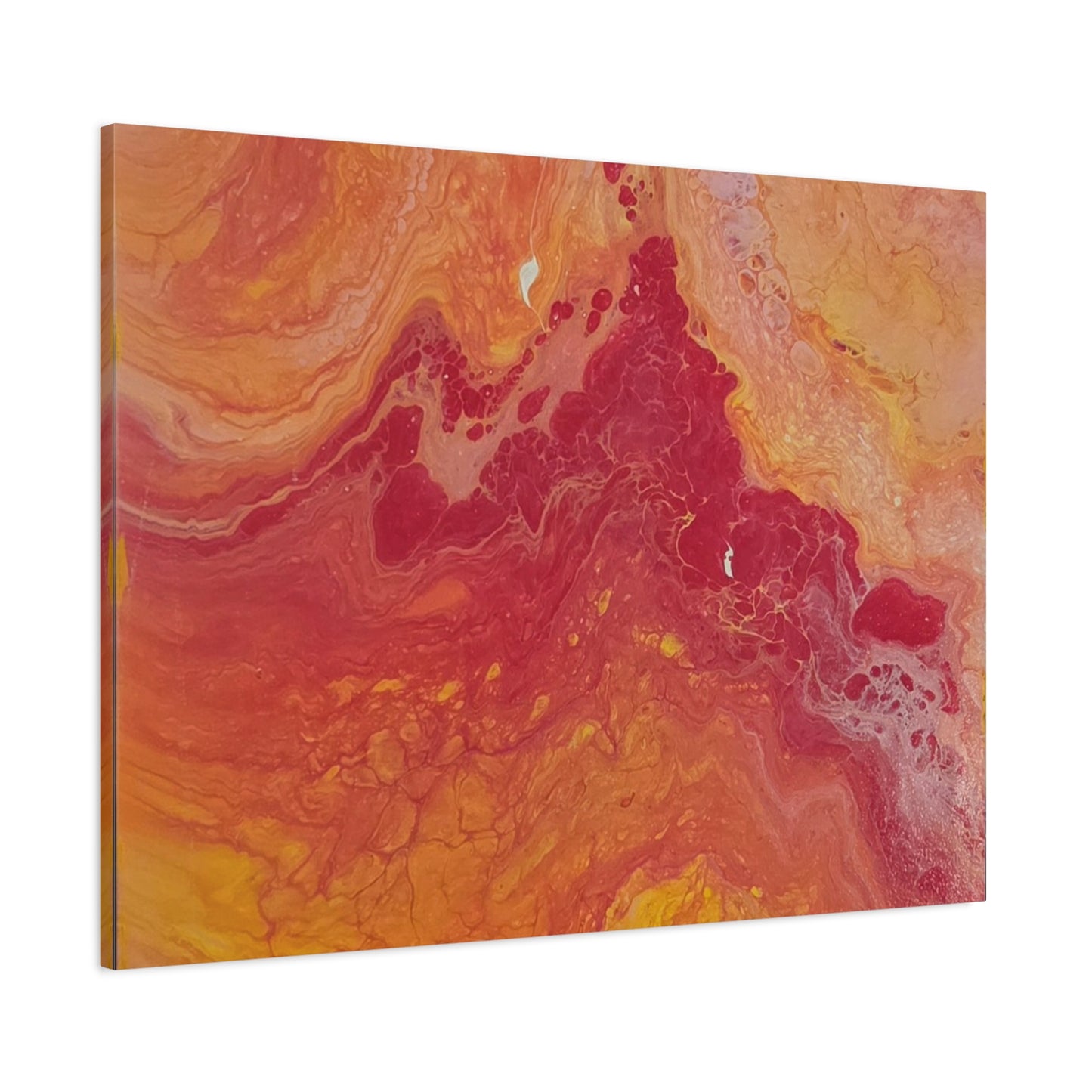 Abstract Pepto Popured - Sunset Swirl Matte Canvas Art - Stretched 1.25"