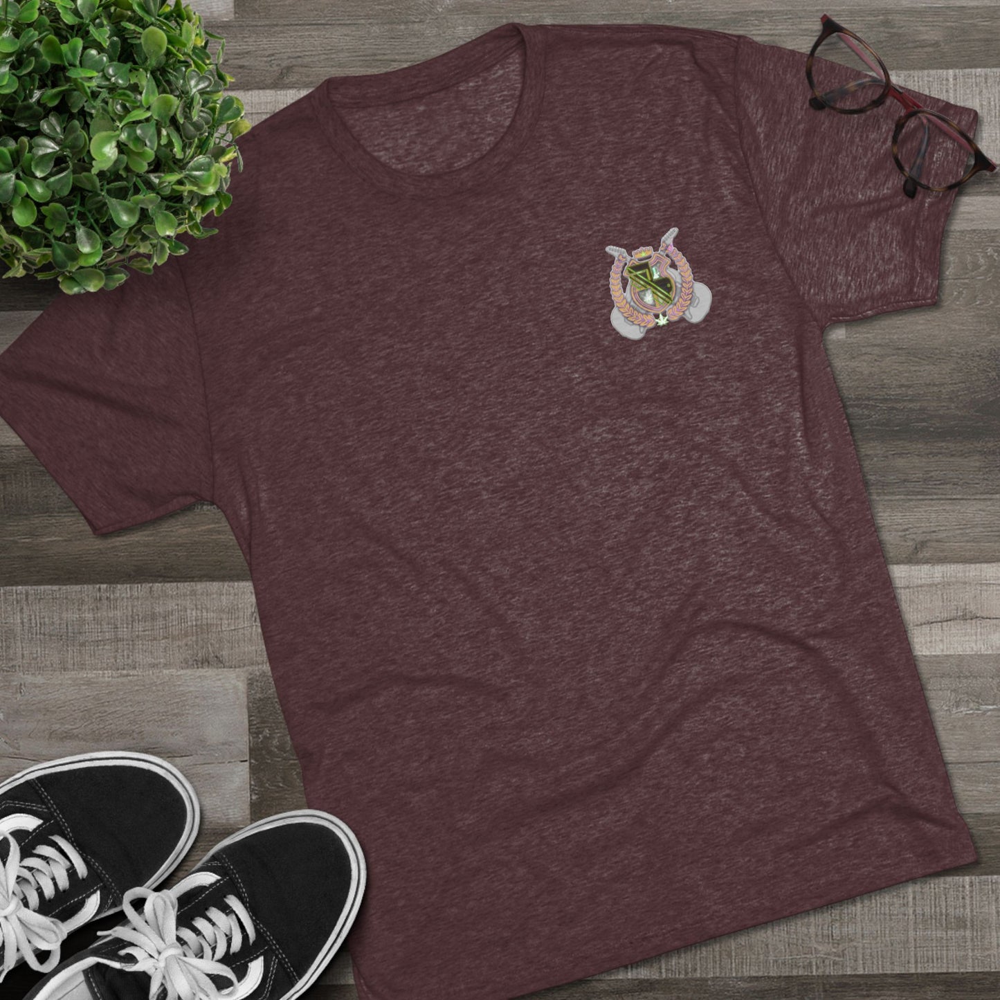 Heraldic Crest T‑Shirt — Vintage Shield Emblem Tee