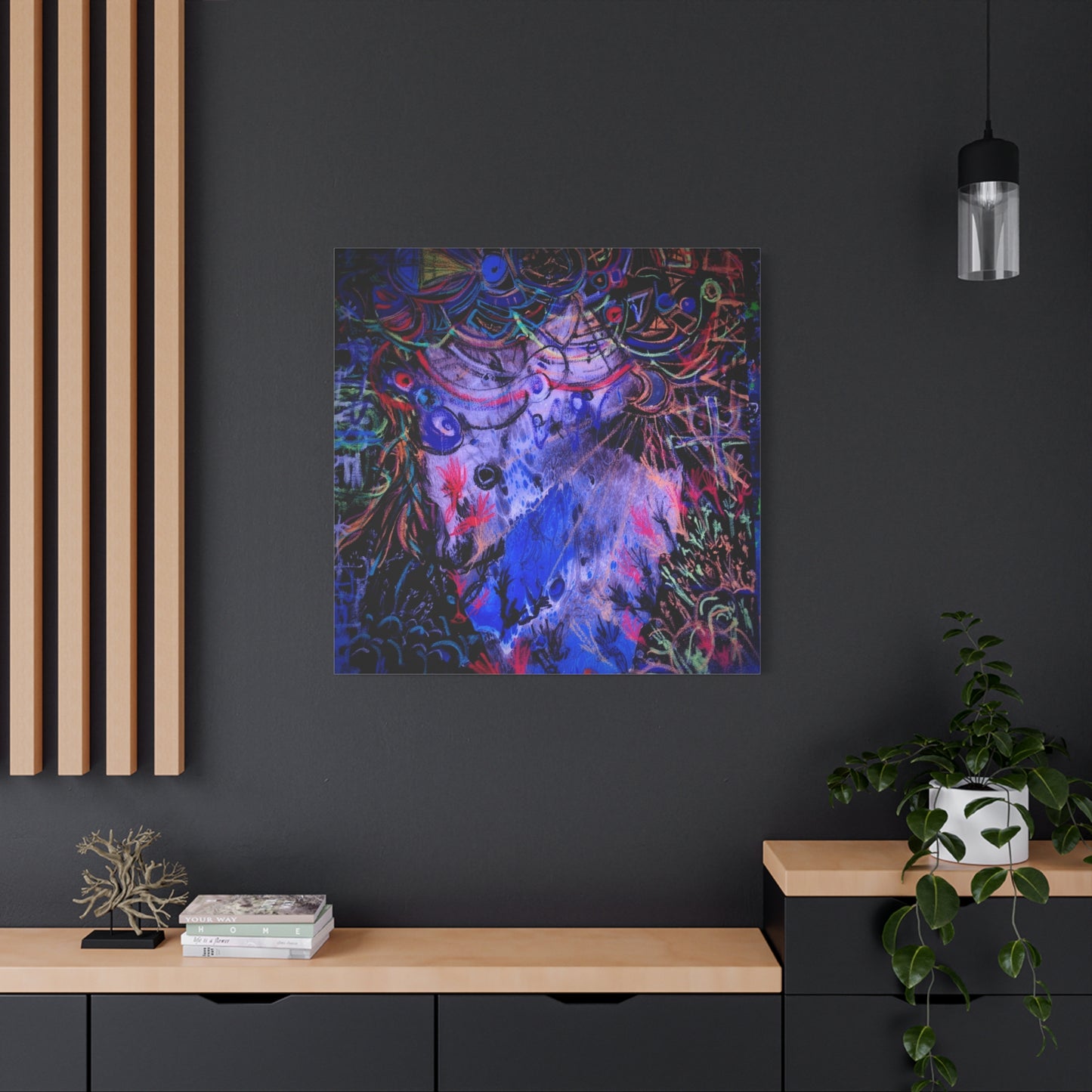 soul_extractions - Abstract Neon Canvas Art - Vibrant Psychedelic Wall Decor