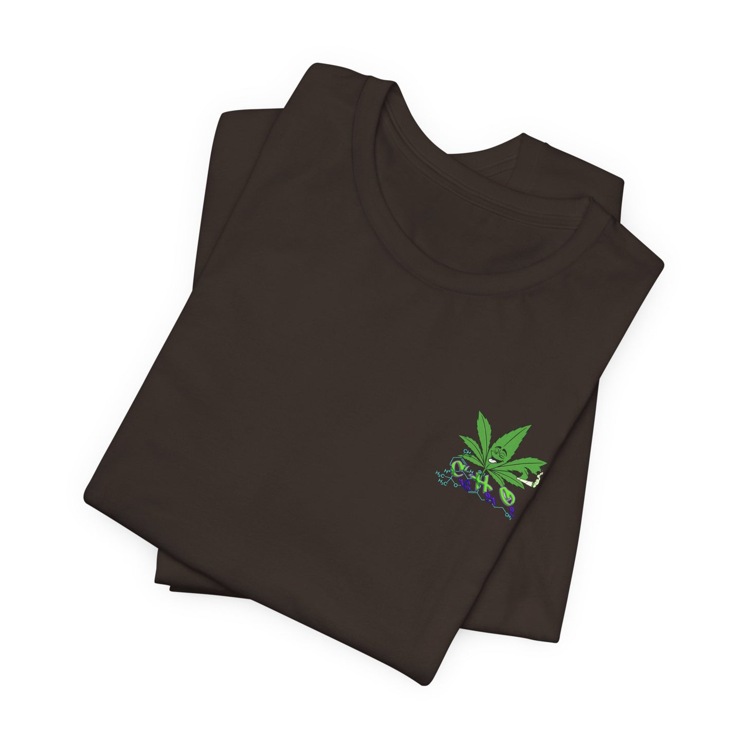 C16H21O2 - Minimal Marijuana Plant Graphic T-Shirt