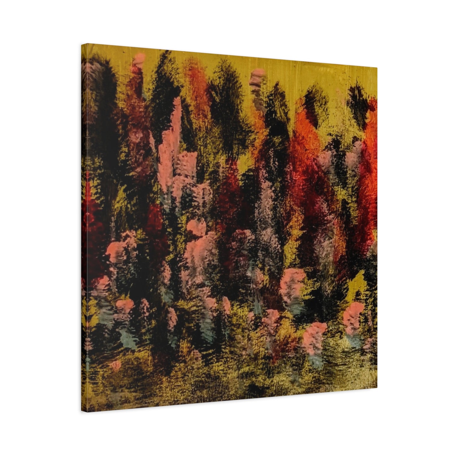 Autumn Forest Abstract — Matte Stretched Canvas