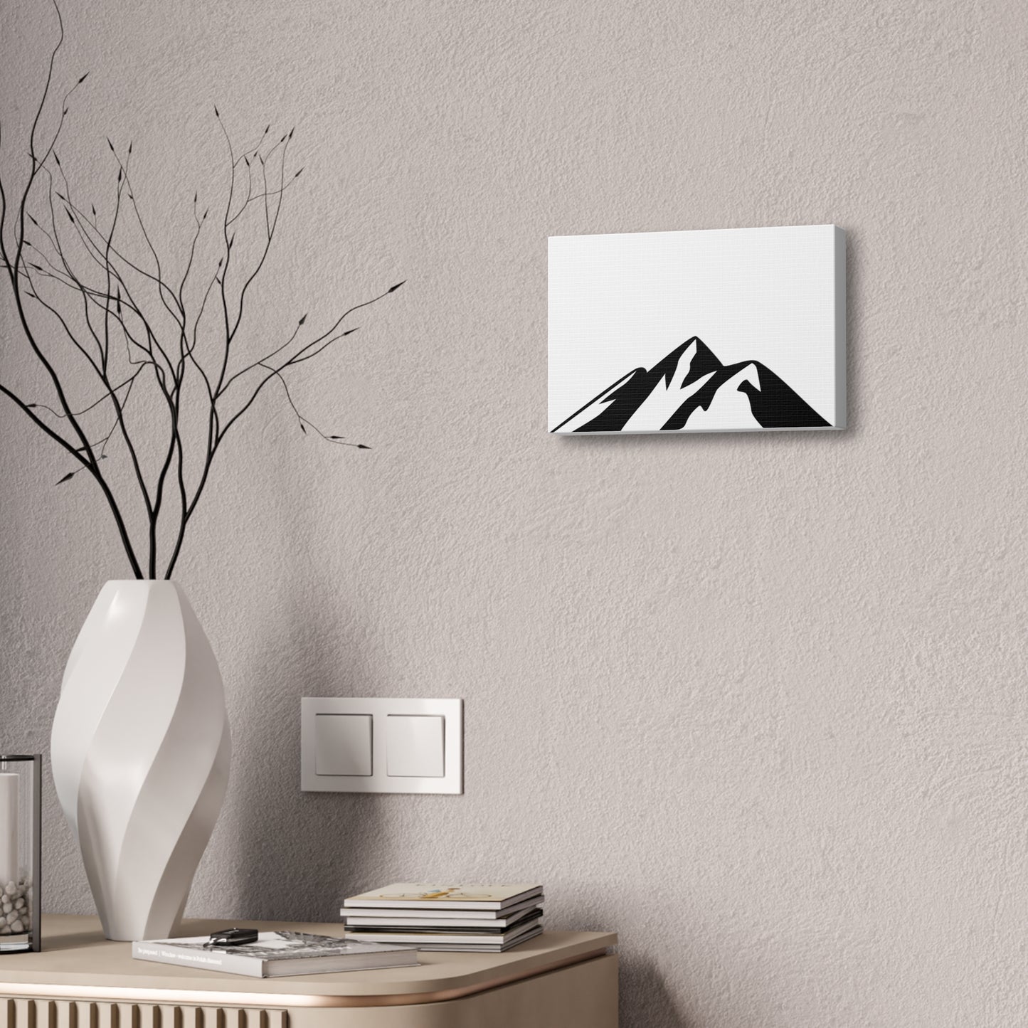 mountains002 - Mountain Silhouette Canvas Art