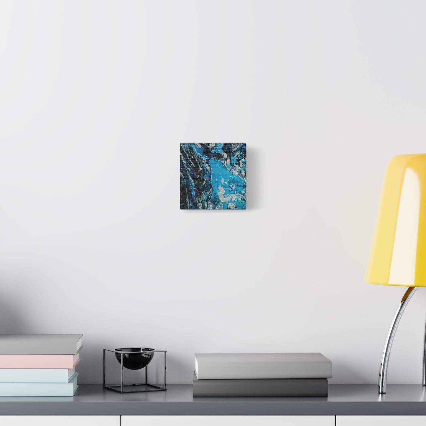 Blue Ocean Abstract Matte Canvas Print — Stretched Wall Art