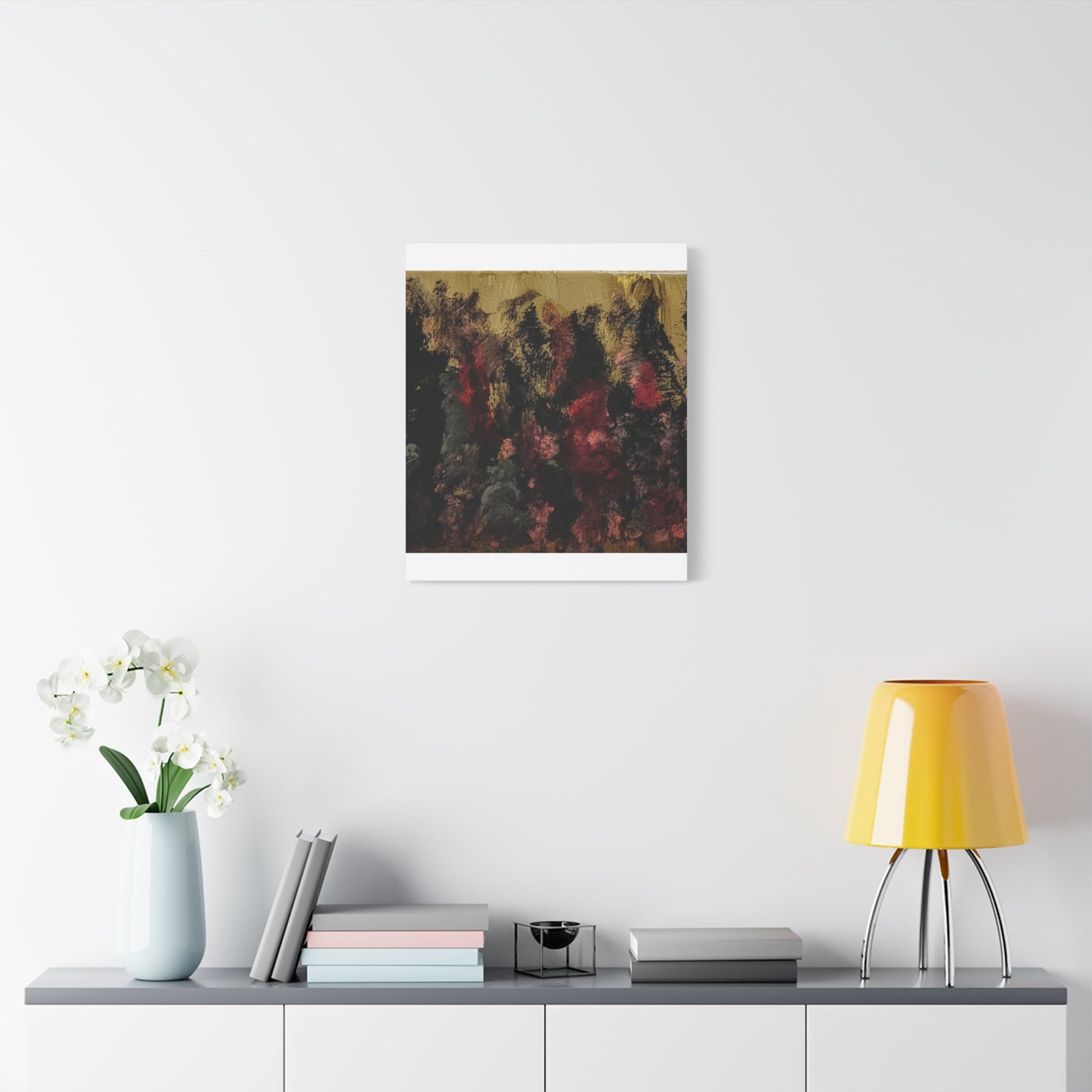 Autumn Forest Nightscape Matte Canvas Print — Stretched 1.25"