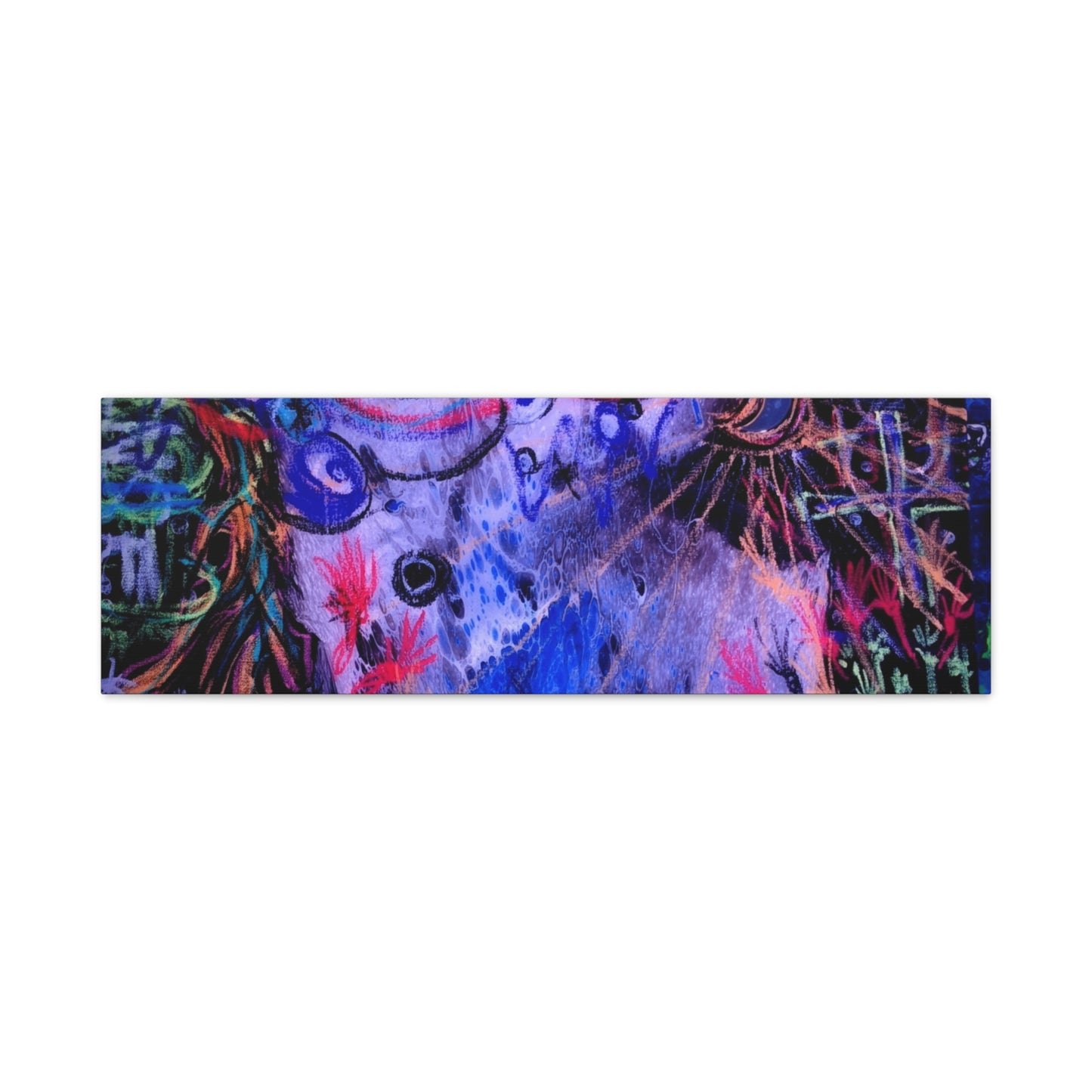 soul_extractions - Abstract Neon Canvas Art - Vibrant Psychedelic Wall Decor