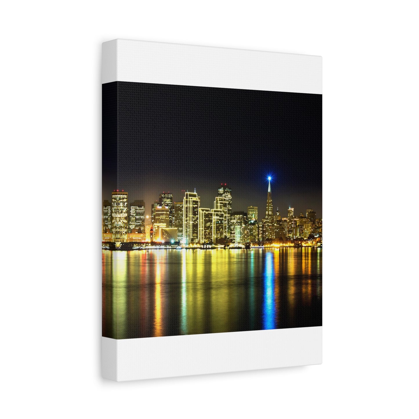 San Francisco Night Skyline Matte Canvas Print — Stretched 1.25"