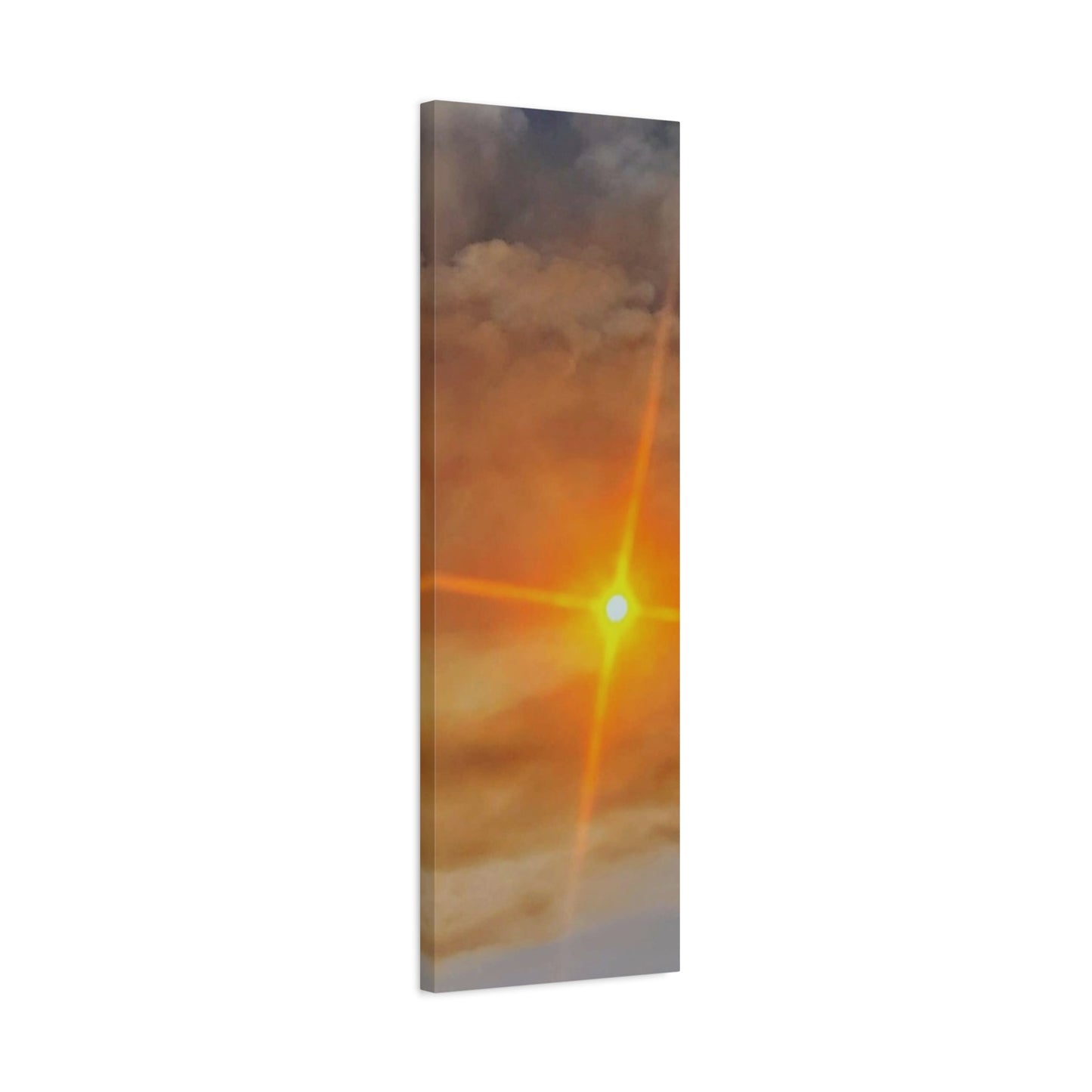 Sunburst Sunset Canvas Print — Warm Abstract Wall Art