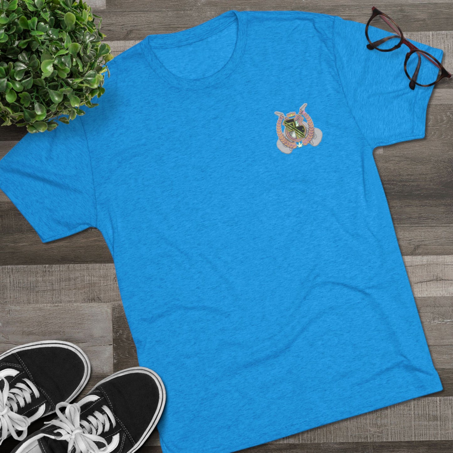 Heraldic Crest T‑Shirt — Vintage Shield Emblem Tee