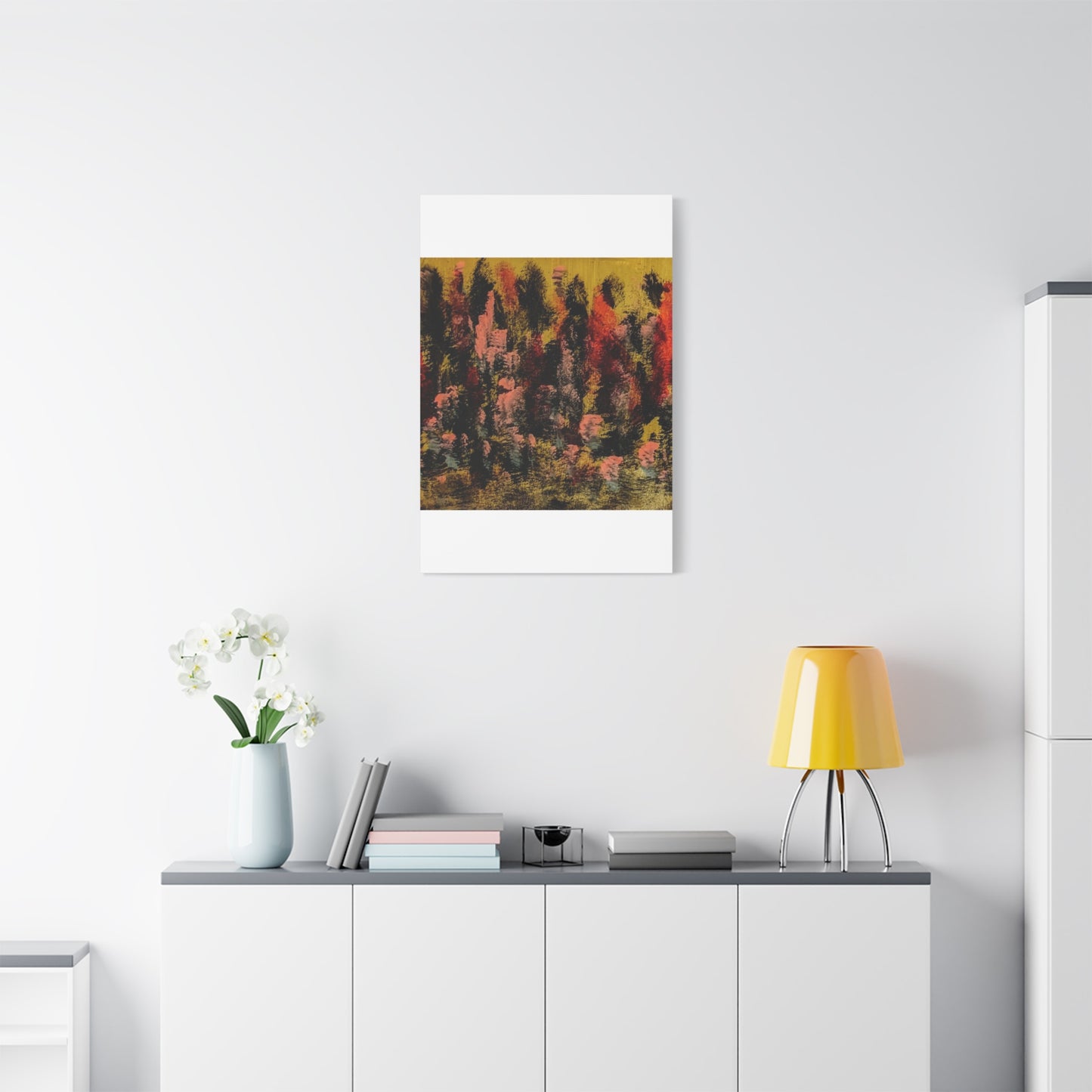 Autumn Forest Abstract — Matte Stretched Canvas