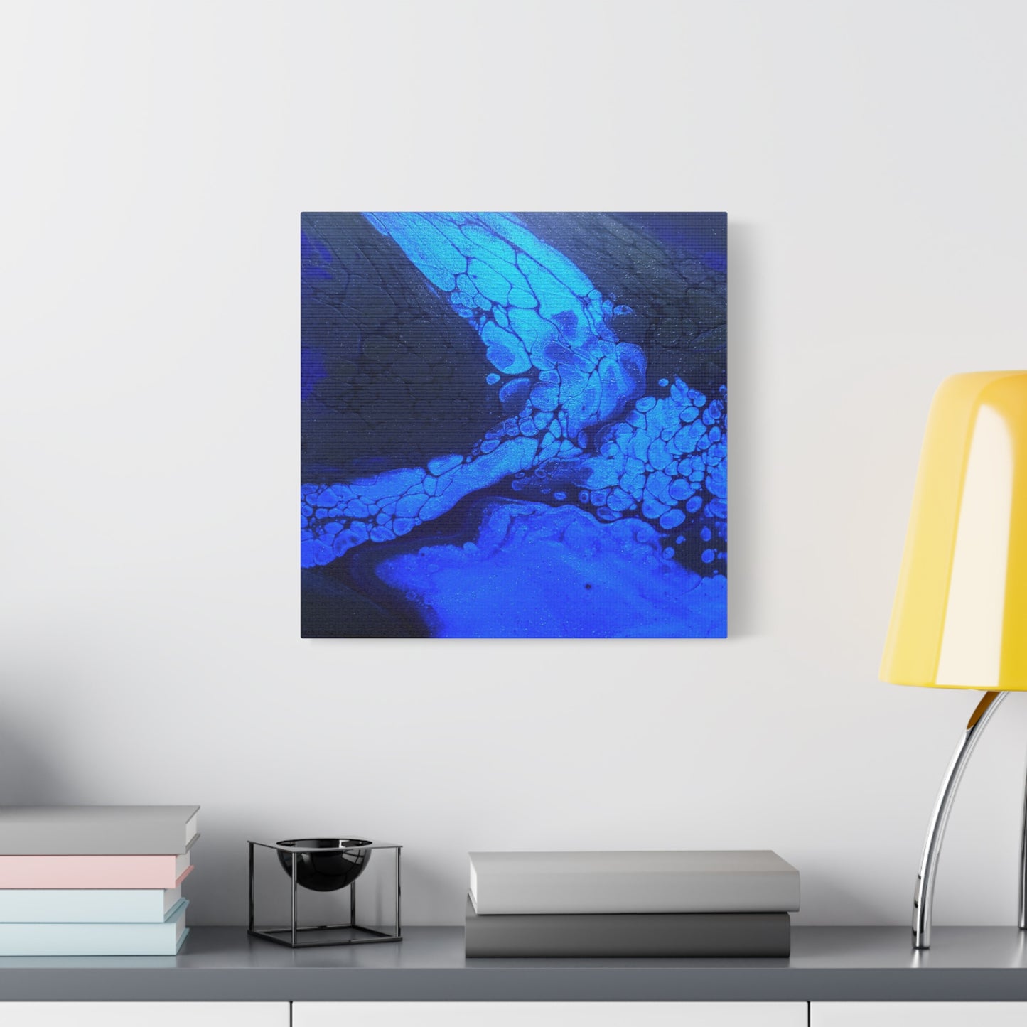 Abstract Blue Ocean Canvas Print — Matte Stretched Wall Art