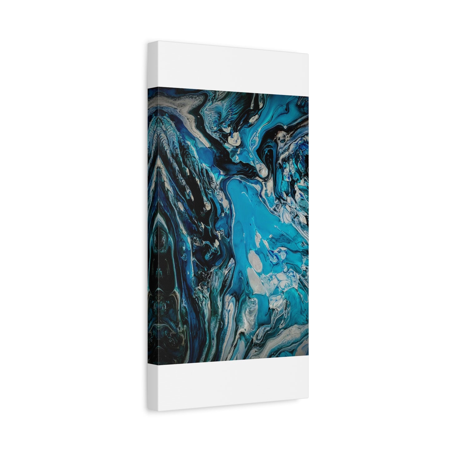 Blue Ocean Abstract Matte Canvas Print — Stretched Wall Art