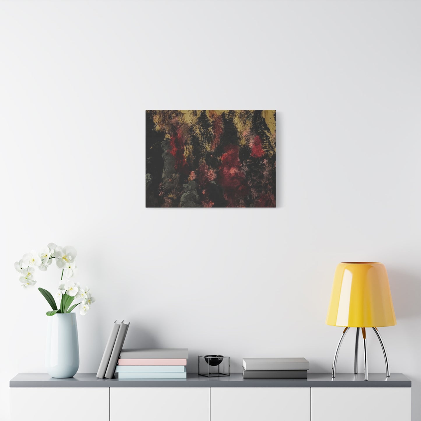 Autumn Forest Nightscape Matte Canvas Print — Stretched 1.25"