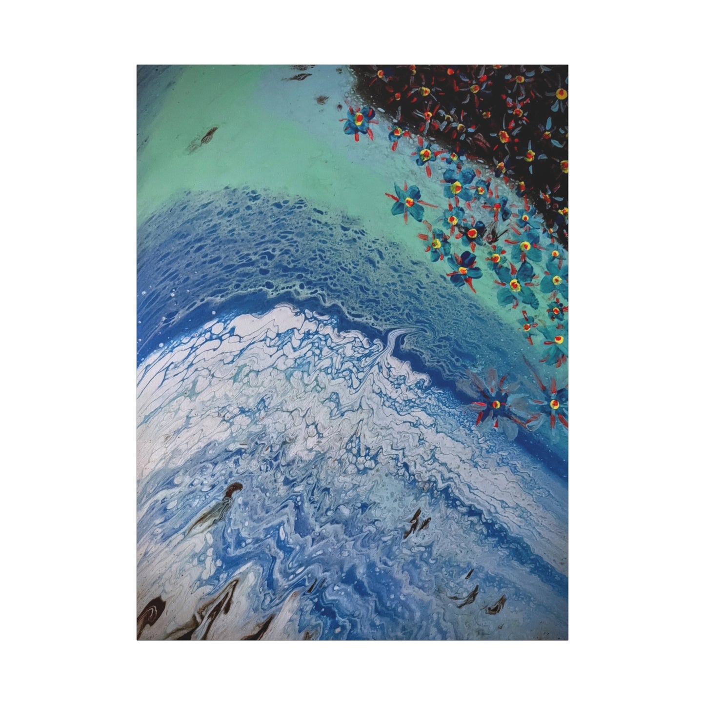 floetrol&flowers - Abstract Matte Canvas Print — Floral Accents Stretched Wall Art