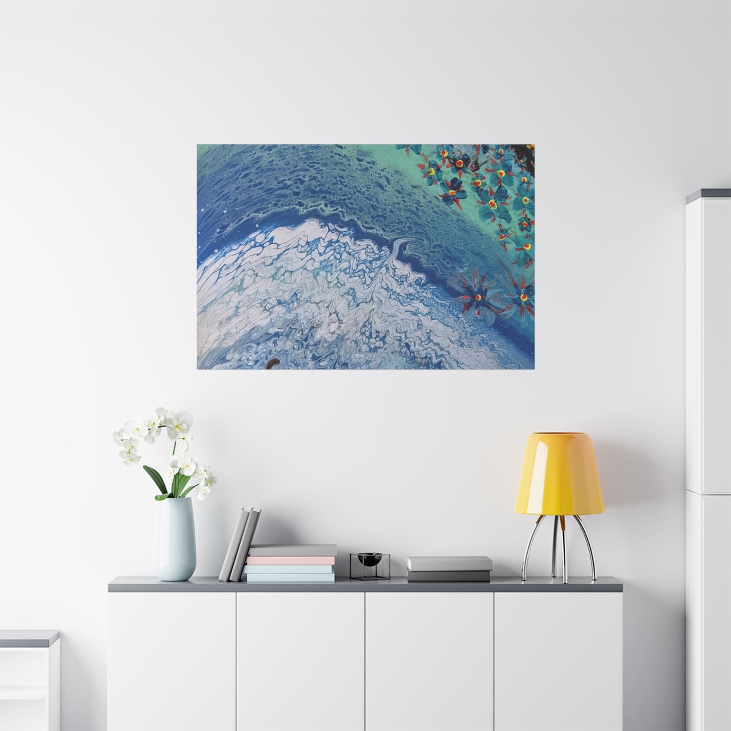 floetrol&flowers - Abstract Matte Canvas Print — Floral Accents Stretched Wall Art