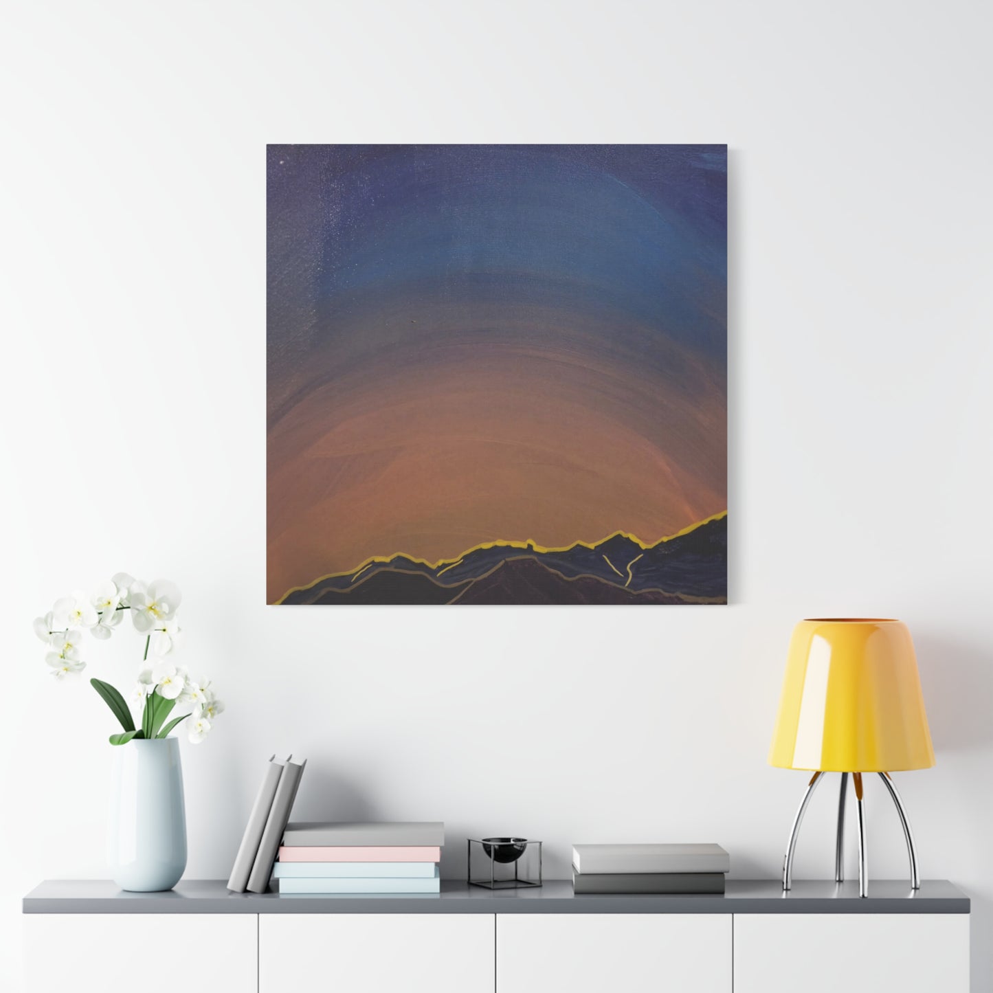 Sunset Mountain Canvas Wall Art - first light — Matte Stretched Landscape Print